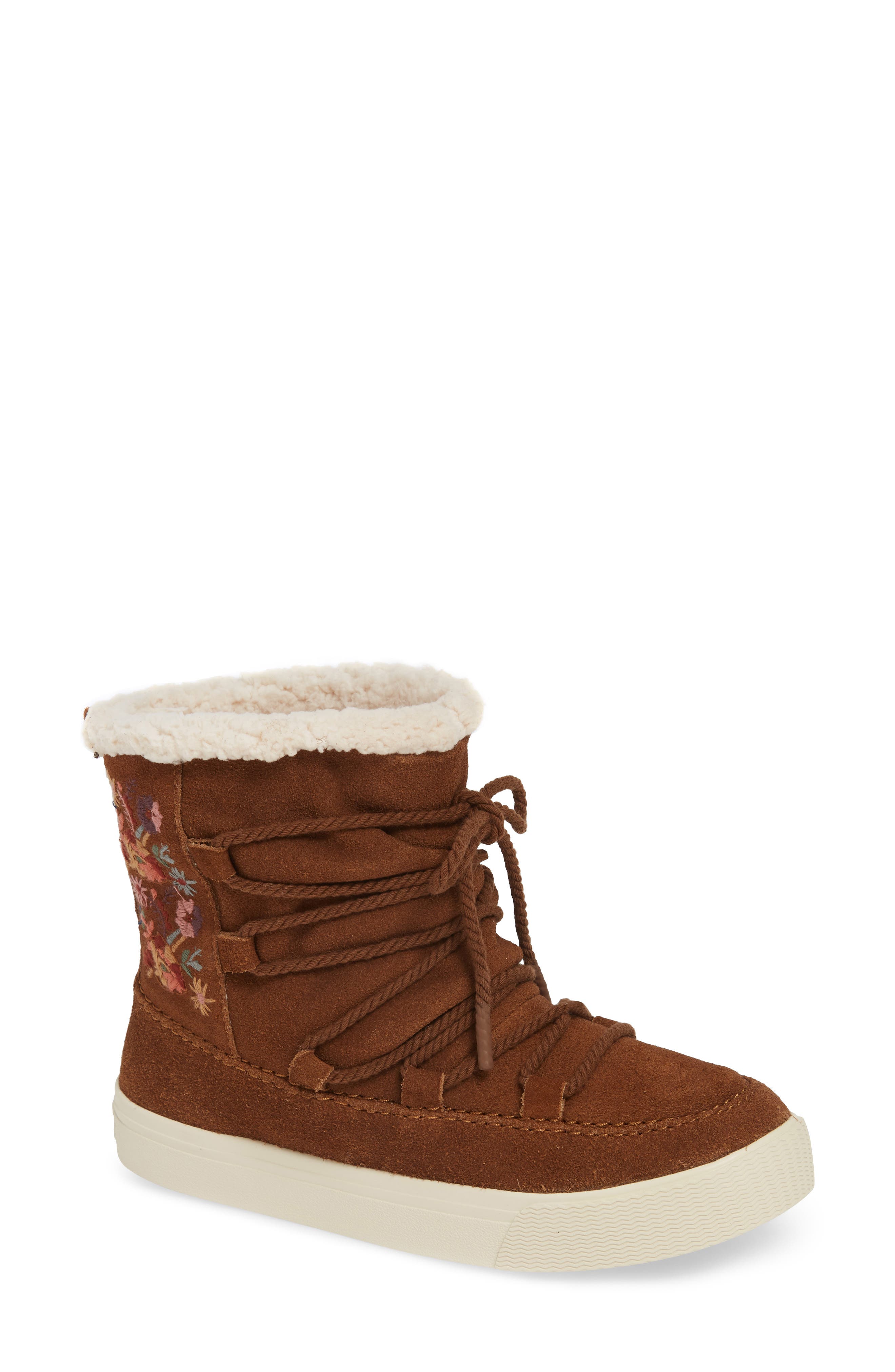 Toms Alpine Faux Fur Lined Bootie, Brown