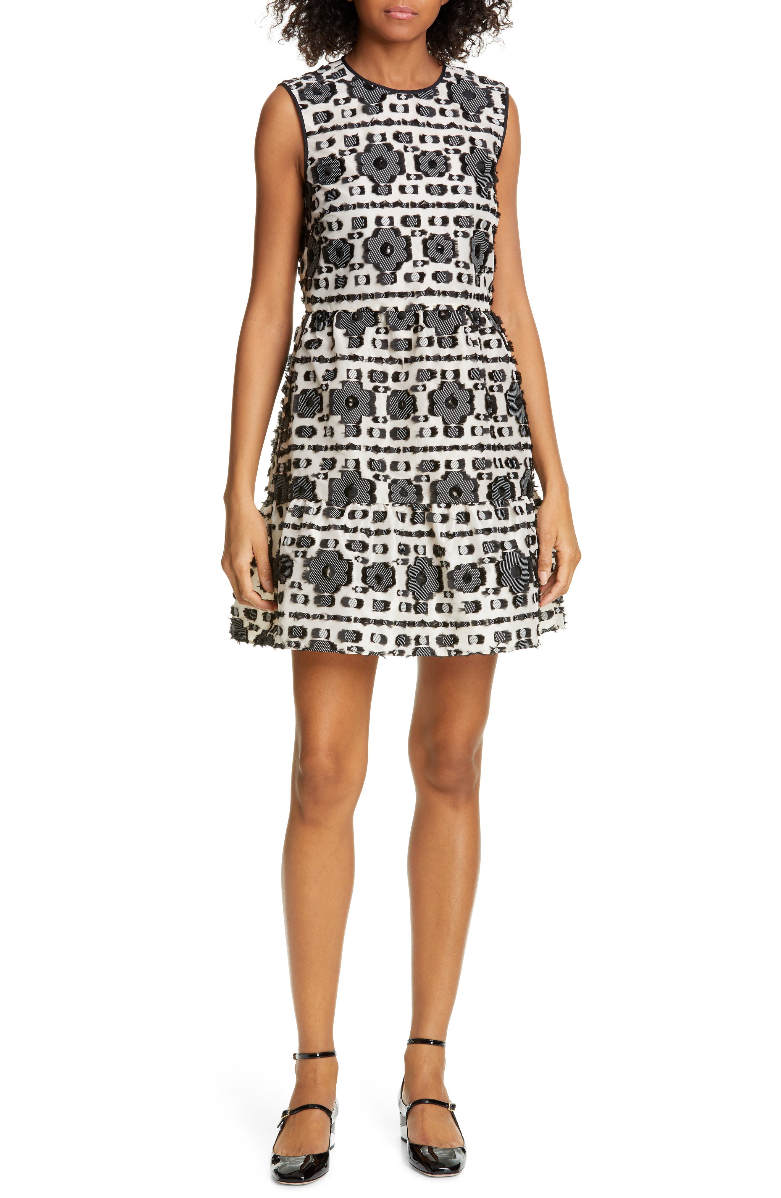 Red Valentino Fil Coupe A-Line Dress, 0 6IT - Black