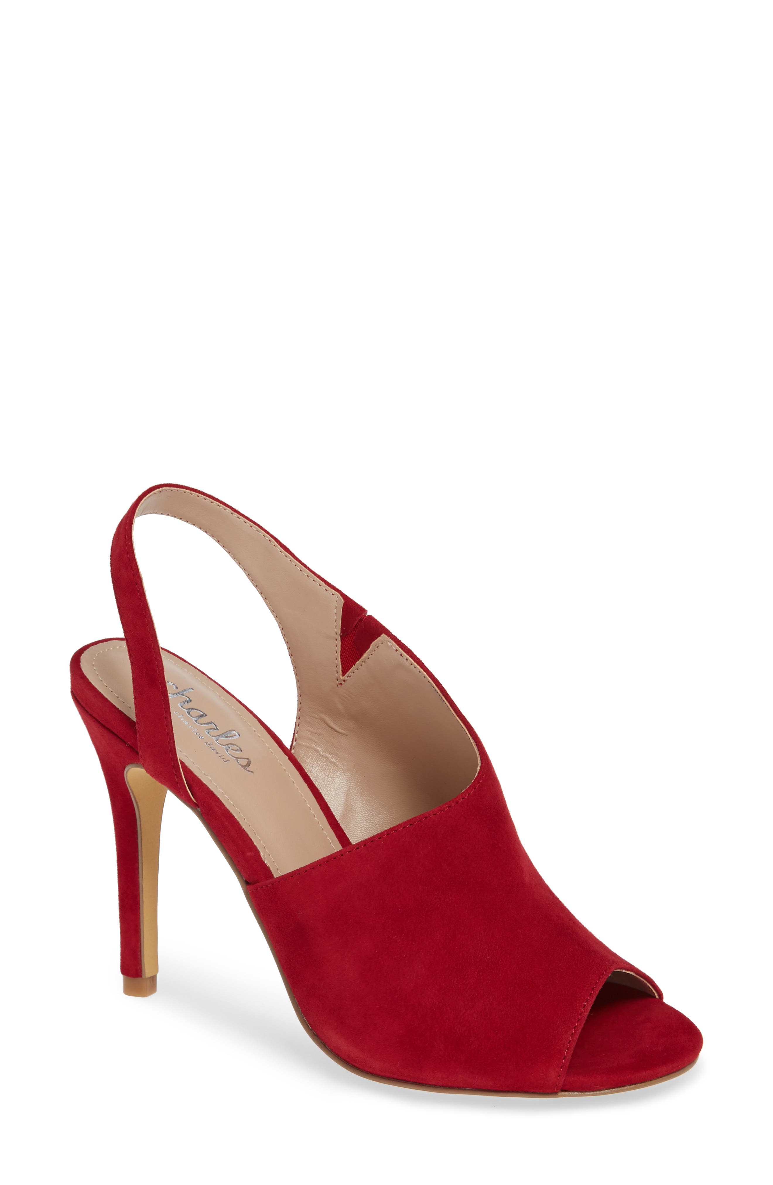 Charles By Charles David Riot Slingback Sandal- Red