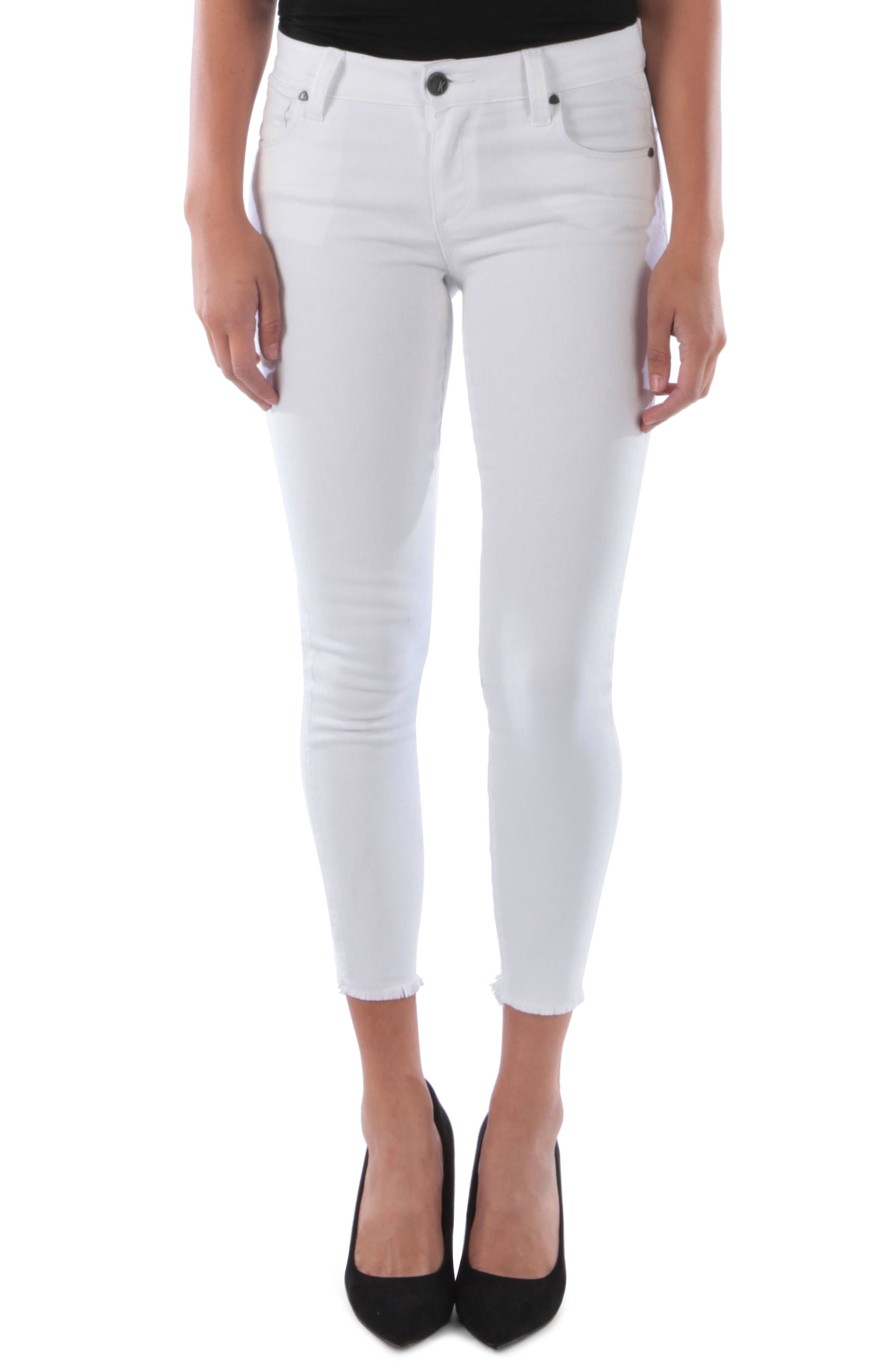Kut From The Kloth Connie Frayed Ankle Skinny Jeans