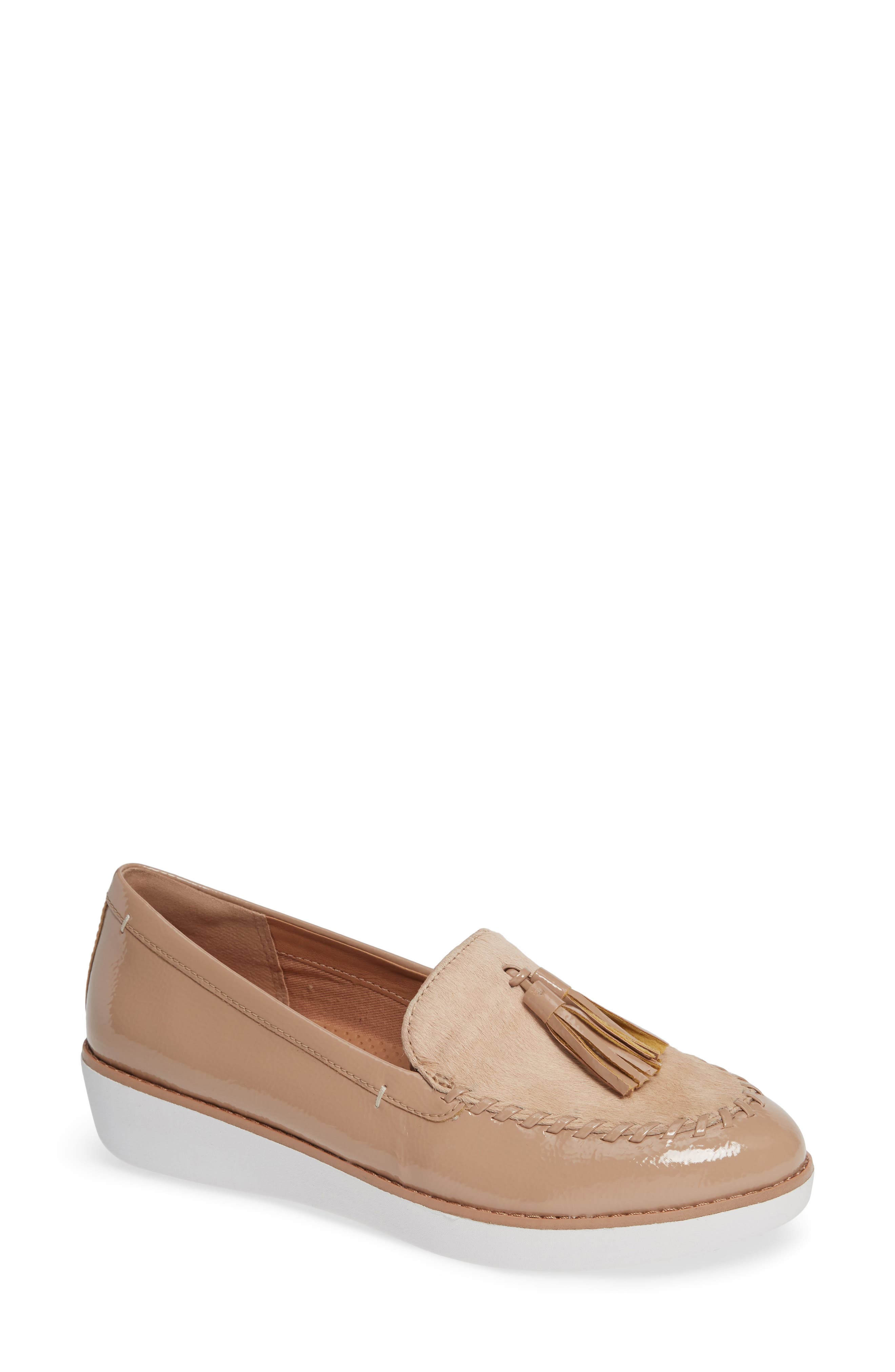 Fitflop Petrina Genuine Calf Hair Loafer, Beige