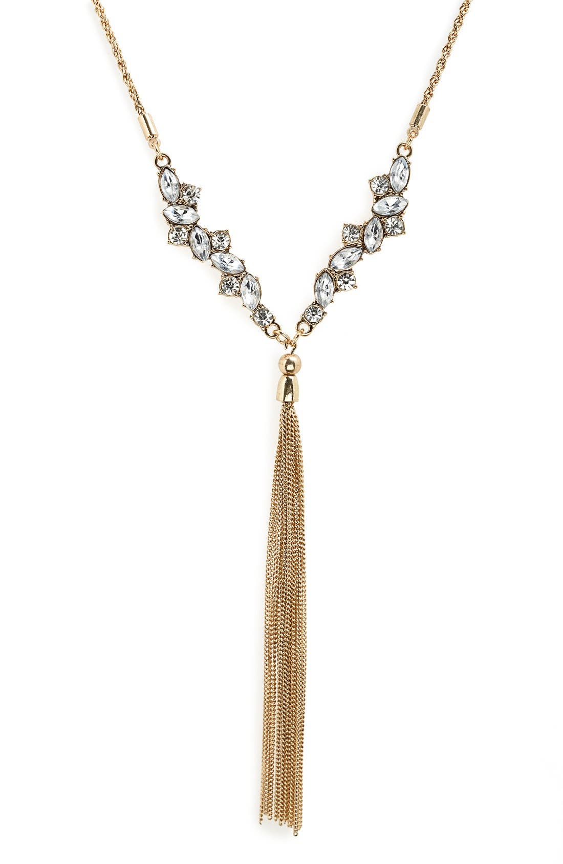 BP. Stone Fringe Pendant Necklace Nordstrom