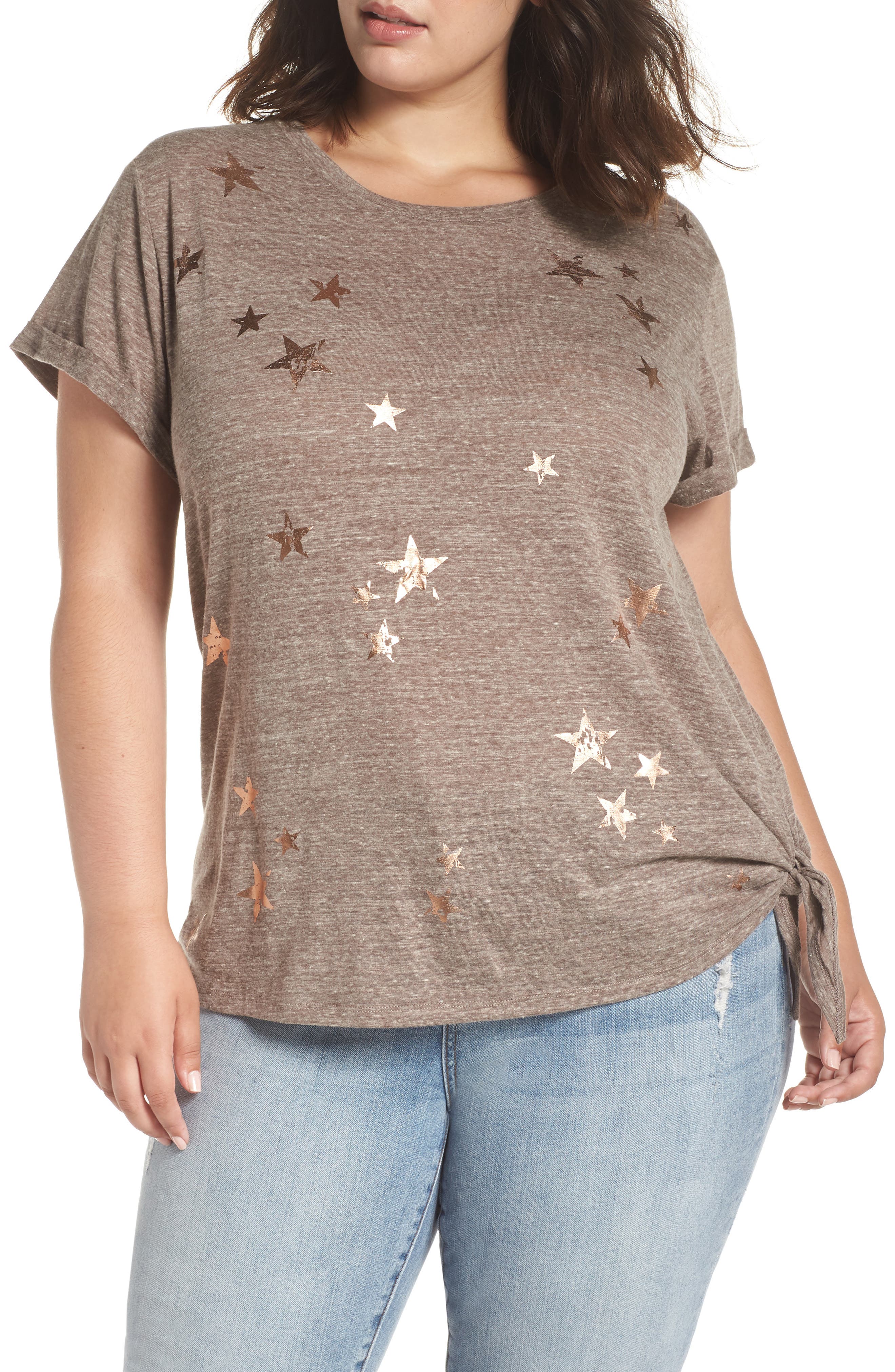Plus Size Wit & Wisdom Star Print Tee