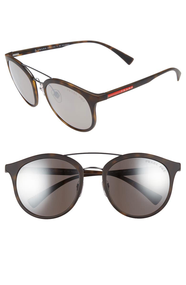 Prada 54mm Polarized Round Sunglasses | Nordstrom