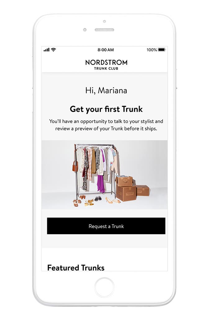 The Trunk Club app.