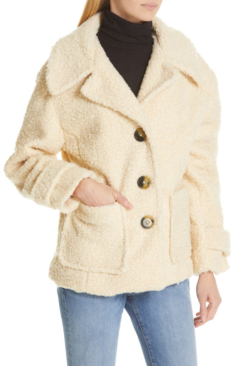 FREE PEOPLE So Soft Peacoat, Alternate, color, IVORY