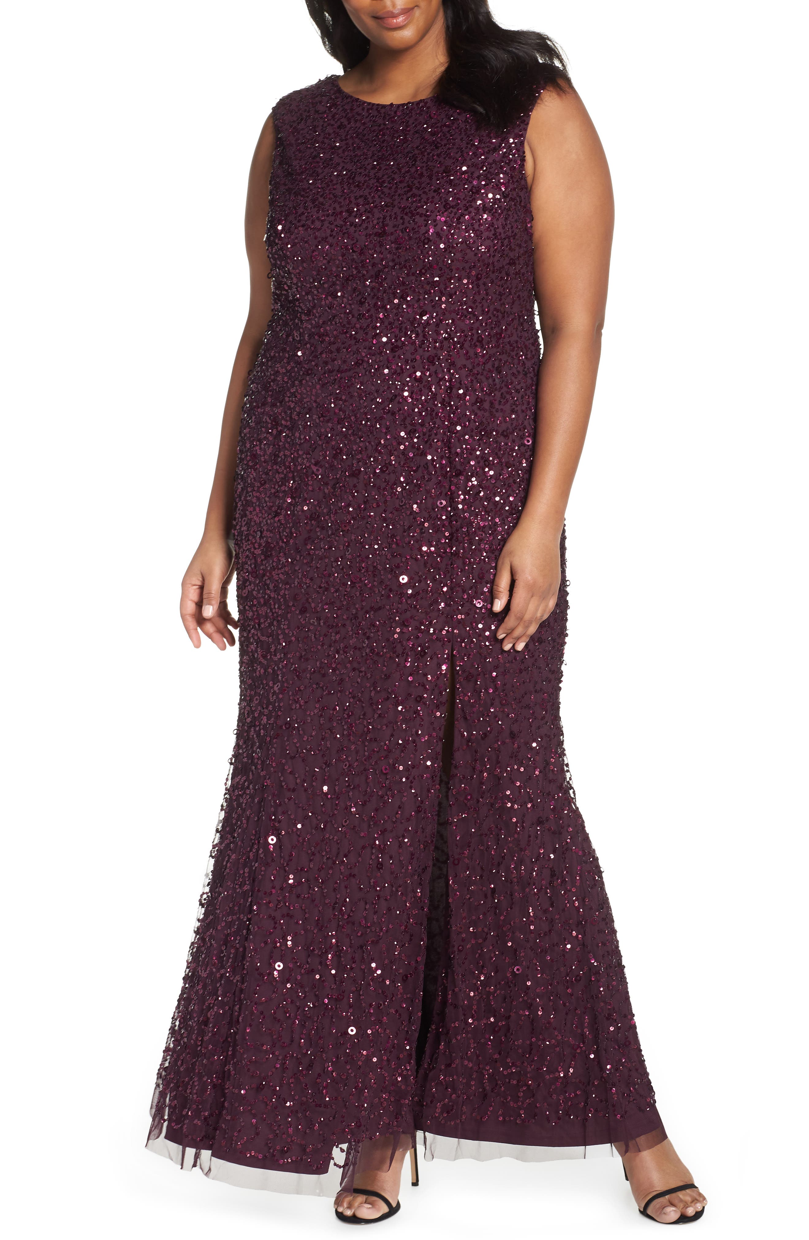 Plus Size Adrianna Papell Sequin Evening Dress