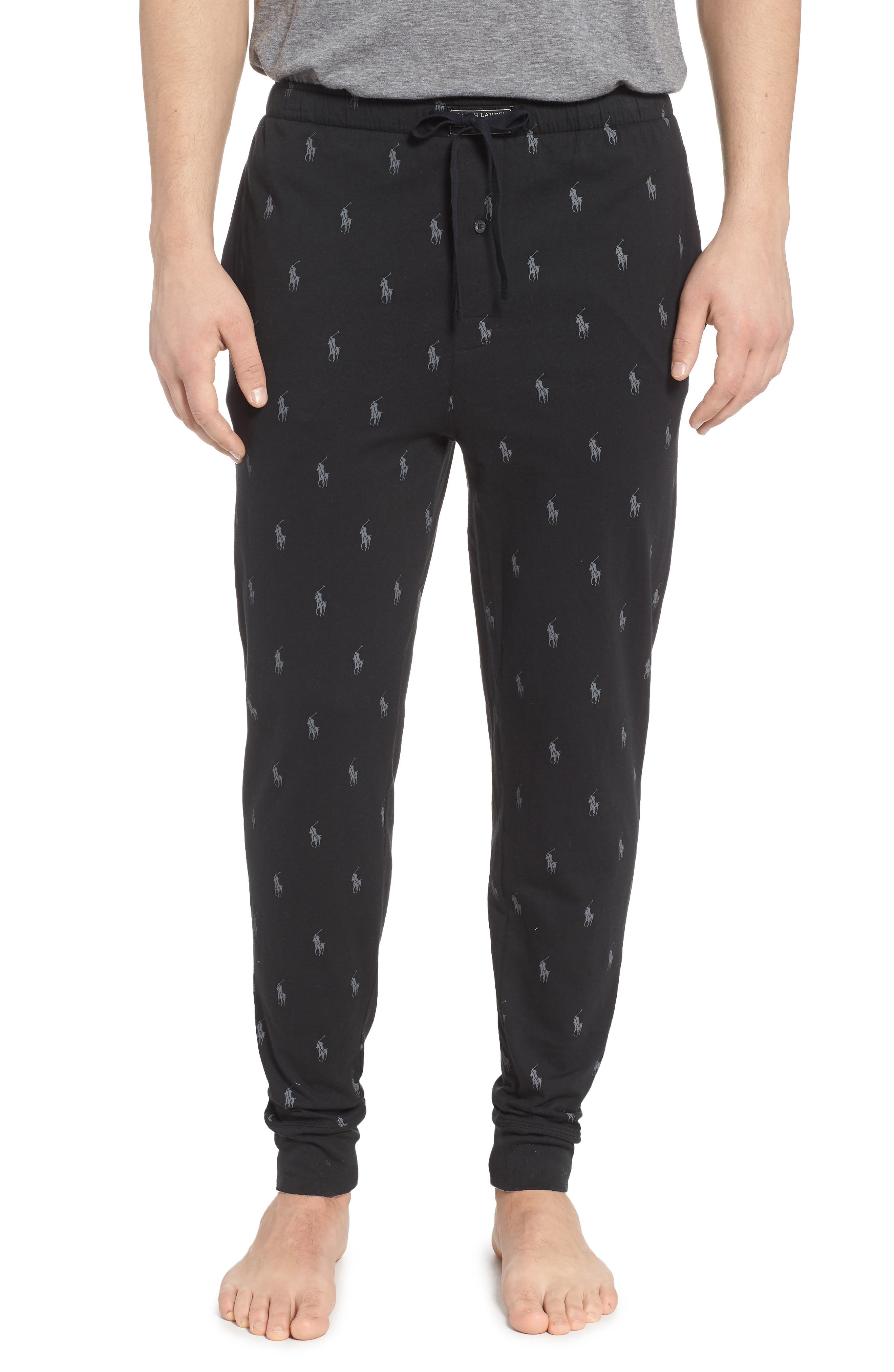 Polo Ralph Lauren Pony Print Pajama Pants, Black