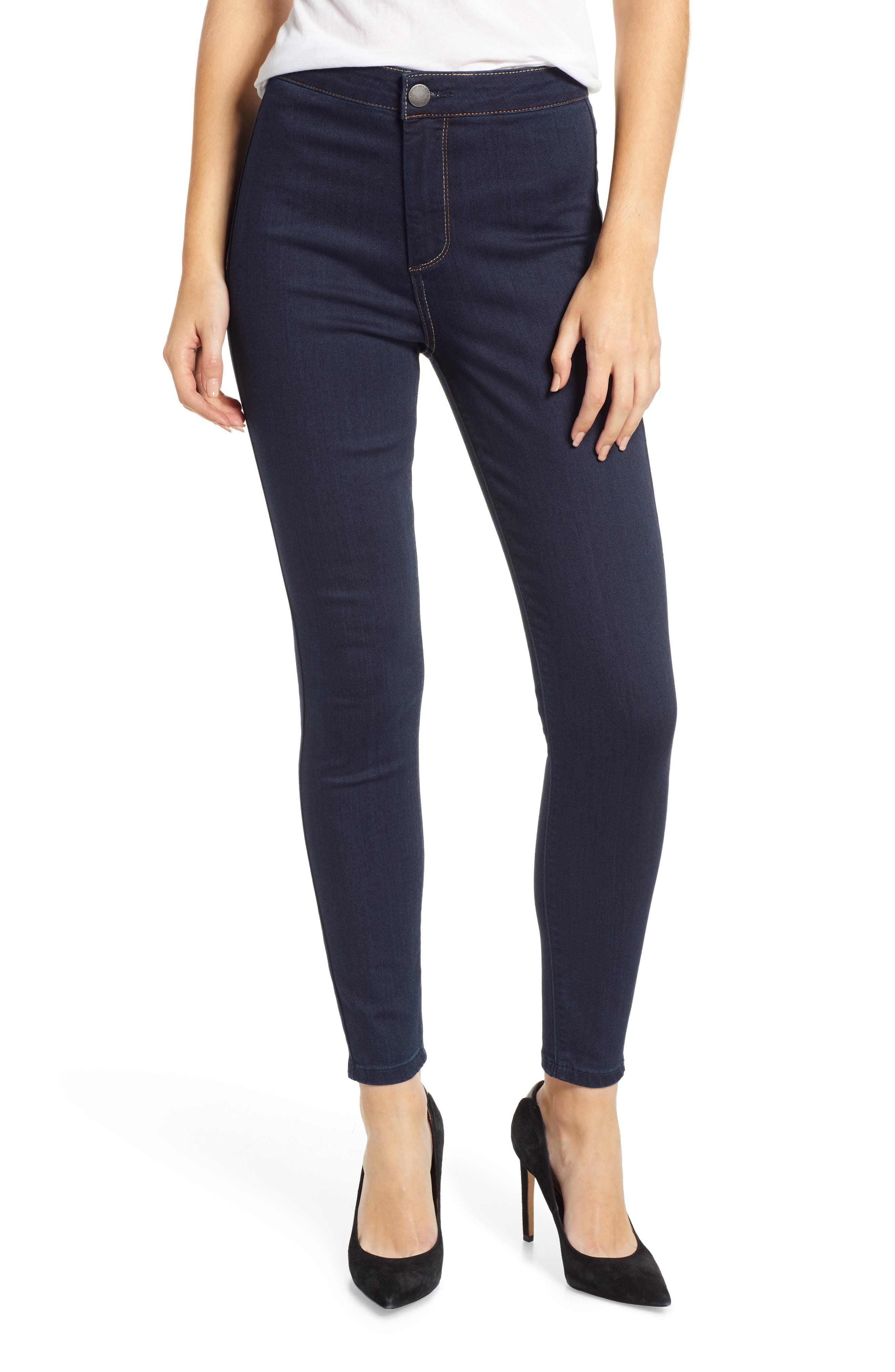 Prosperity Denim High Waist Denim Leggings, Blue