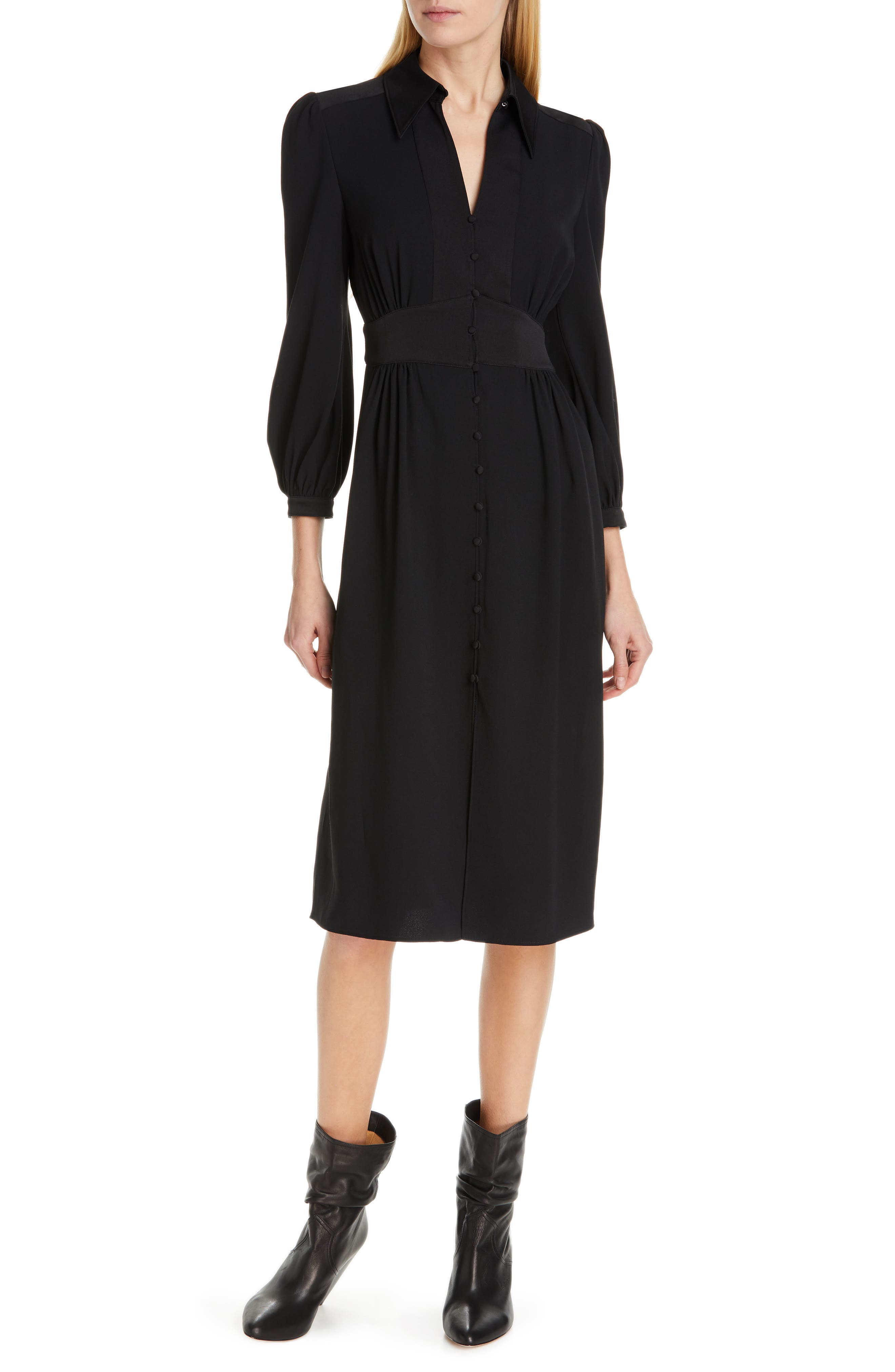 Joie Linaeve Midi Dress, Black