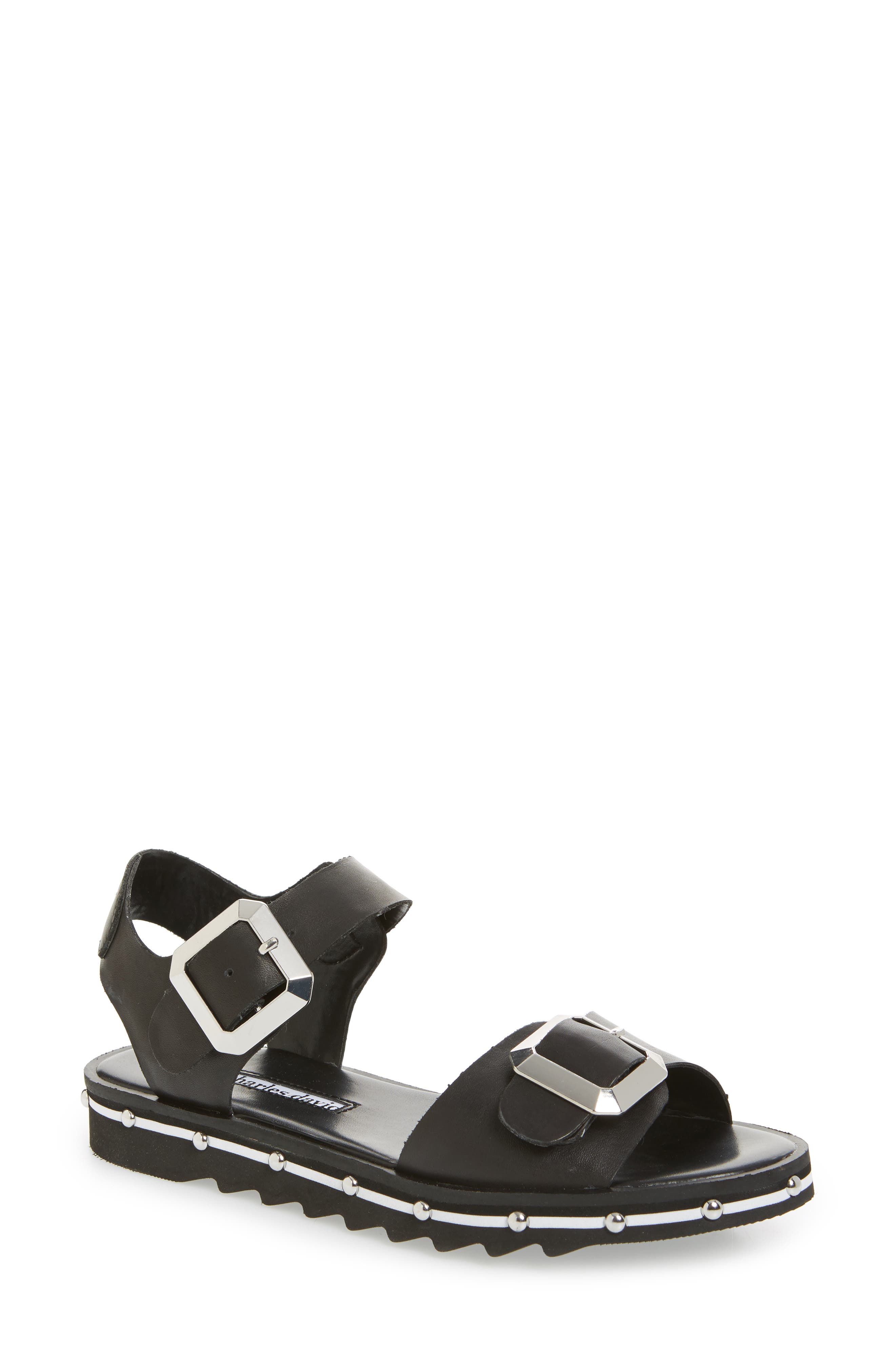 Charles David Spy Sandal, Black