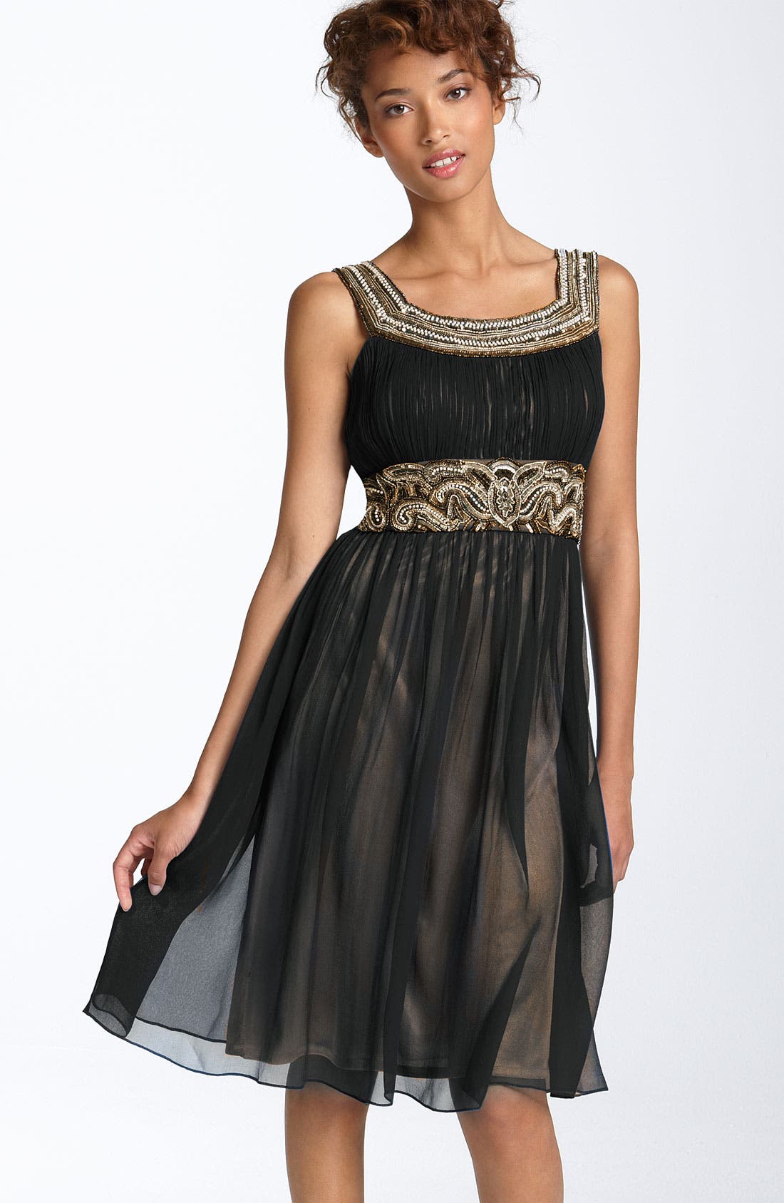 Patra Beaded Silk Chiffon Dress Nordstrom