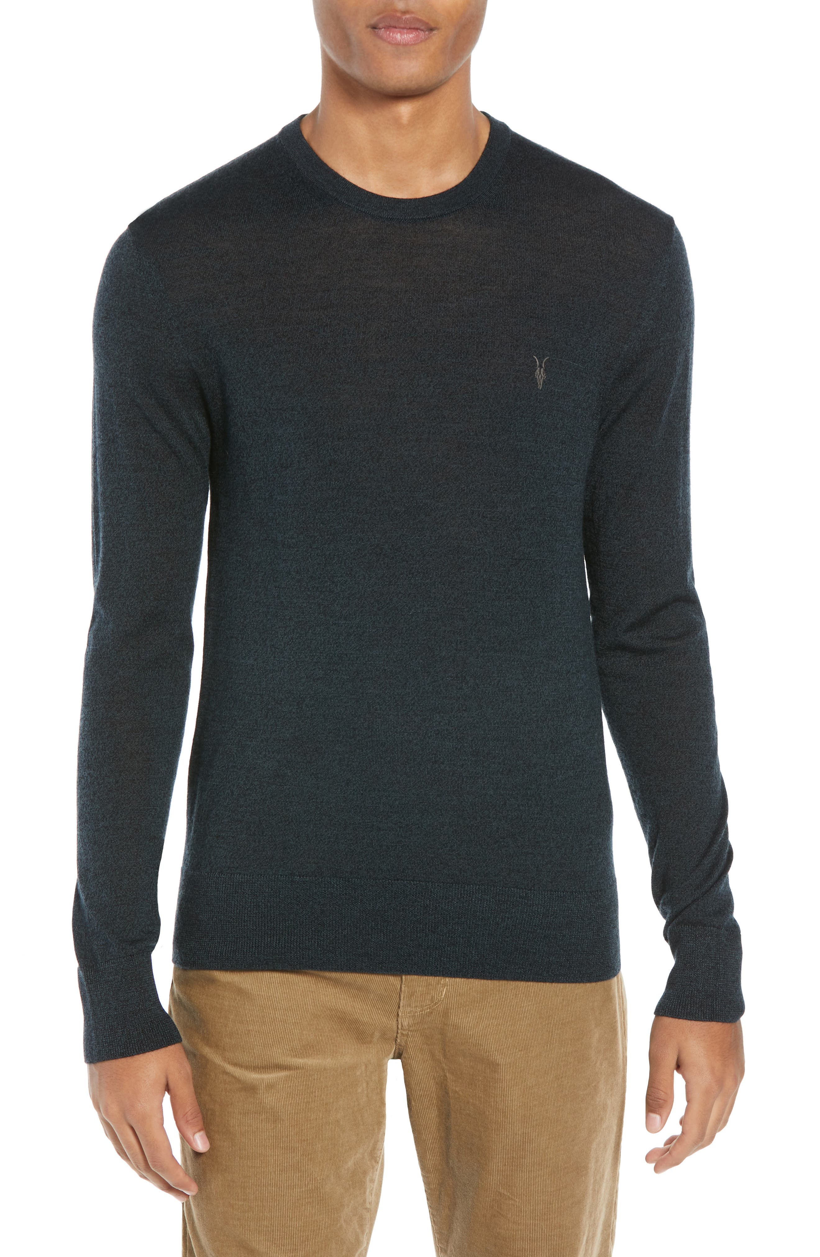 Allsaints Mode Slim Fit Merino Wool Sweater, Green