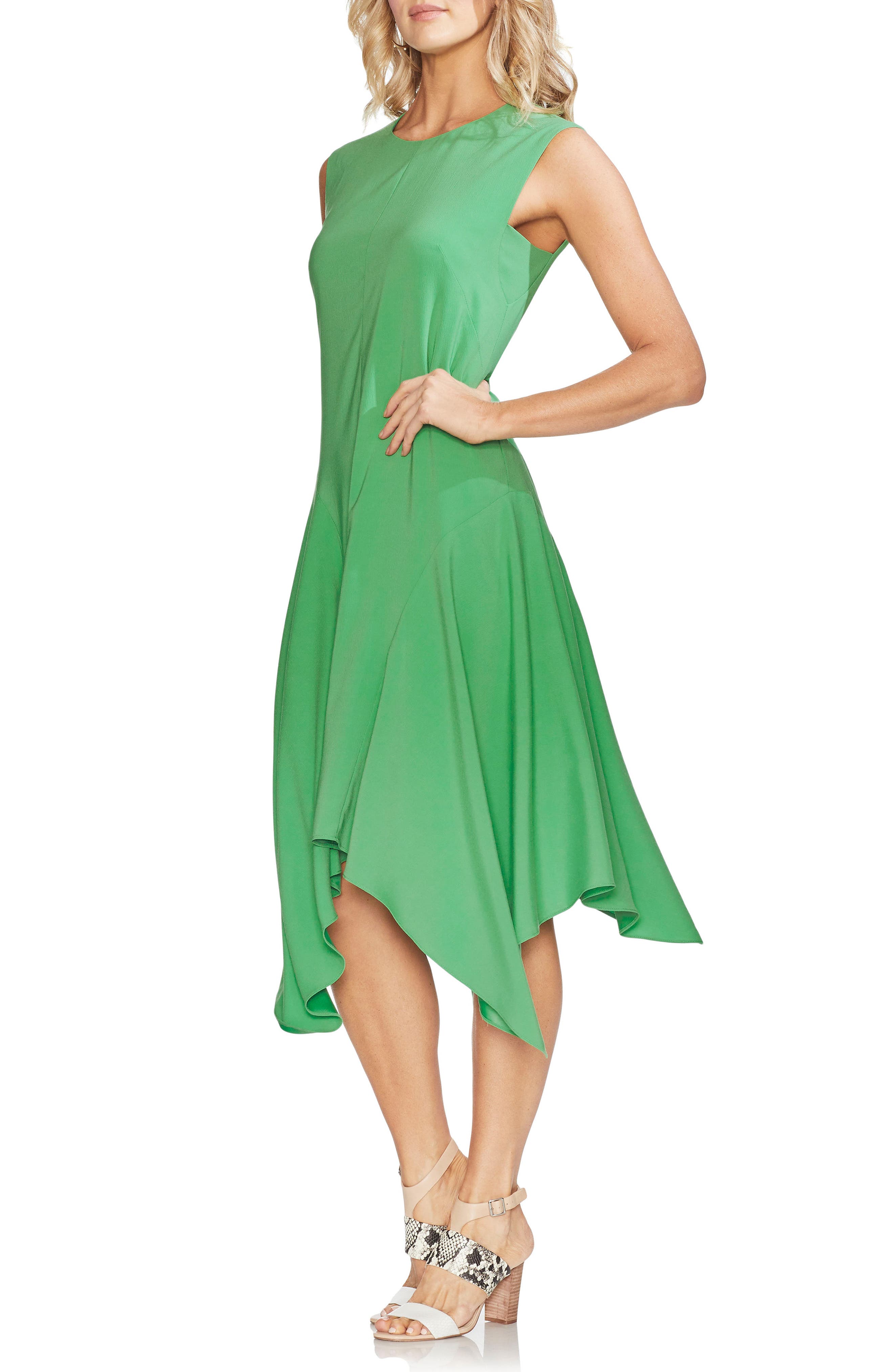Vince Camuto Handkerchief Hem Dress, Green