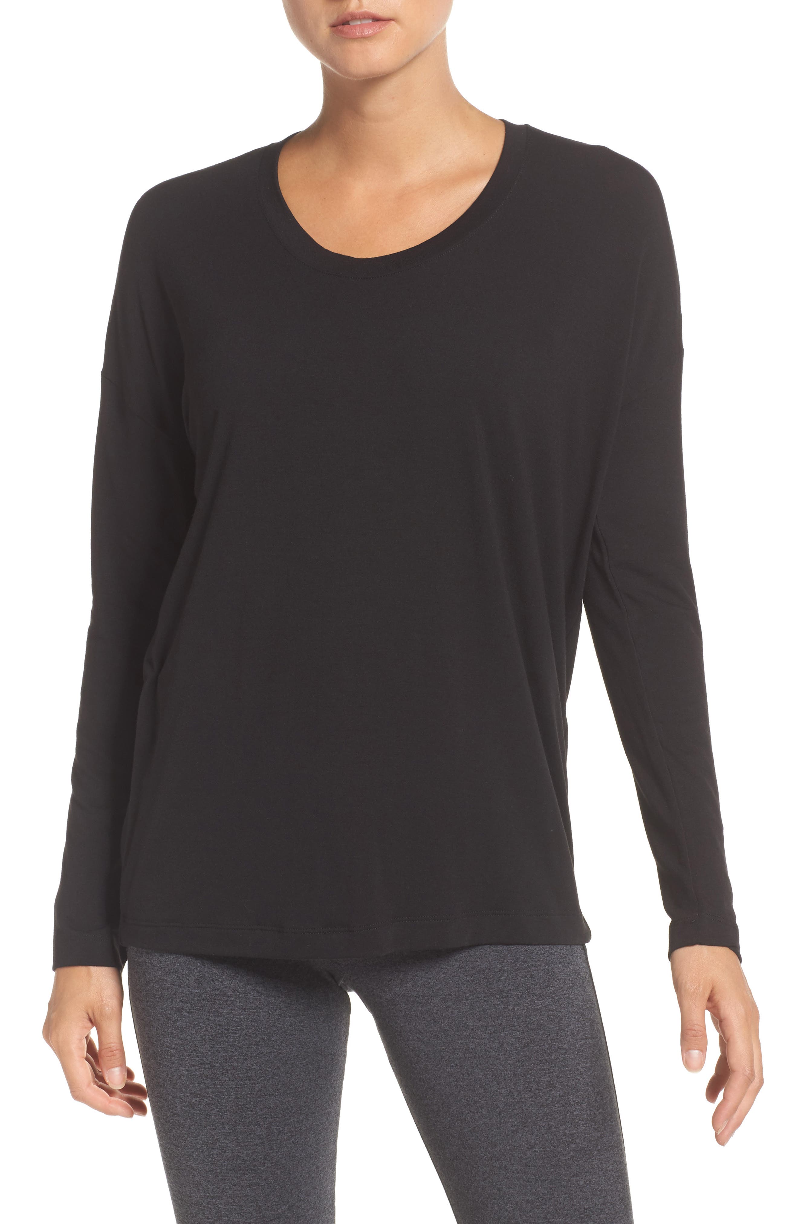 Onzie Braid Back Tee, Size One Size - Black