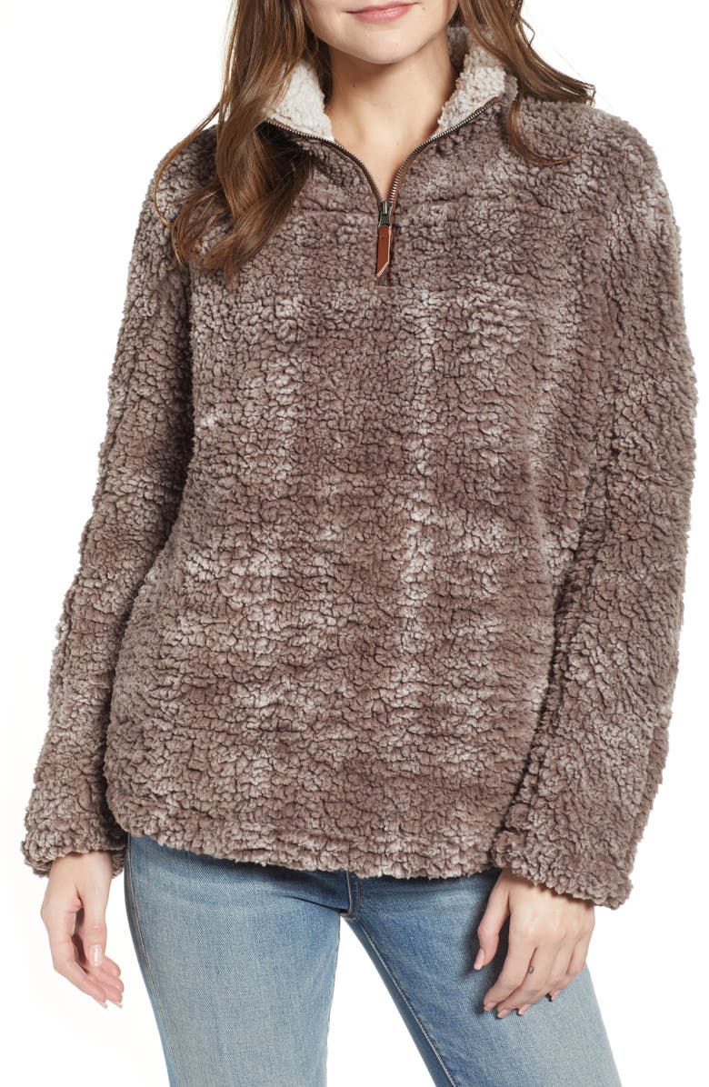 Wubby Fleece Pullover,
                        Main,
                        color, MOCHA