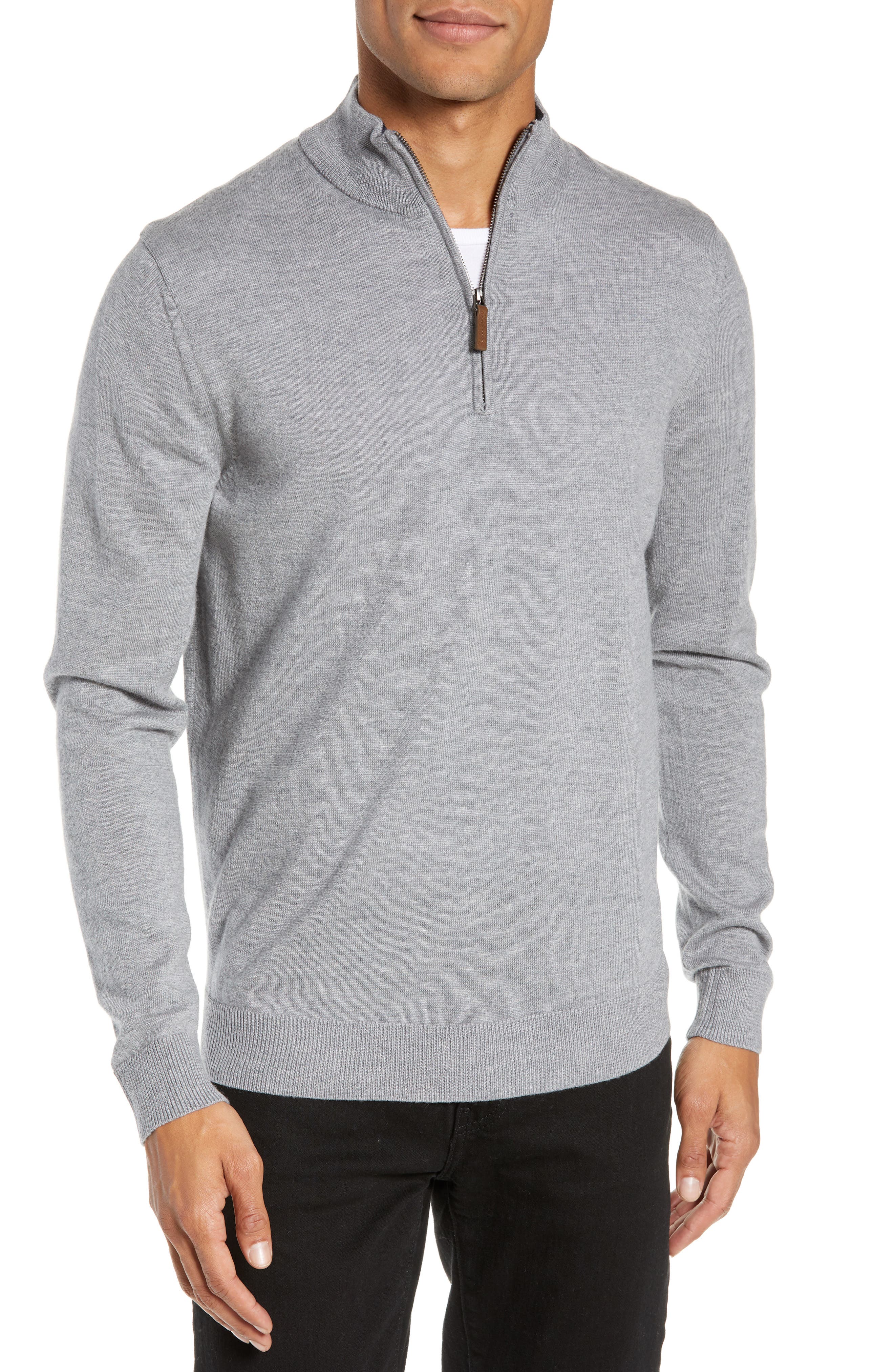 Nordstrom Shop Quarter Zip Wool Pullover