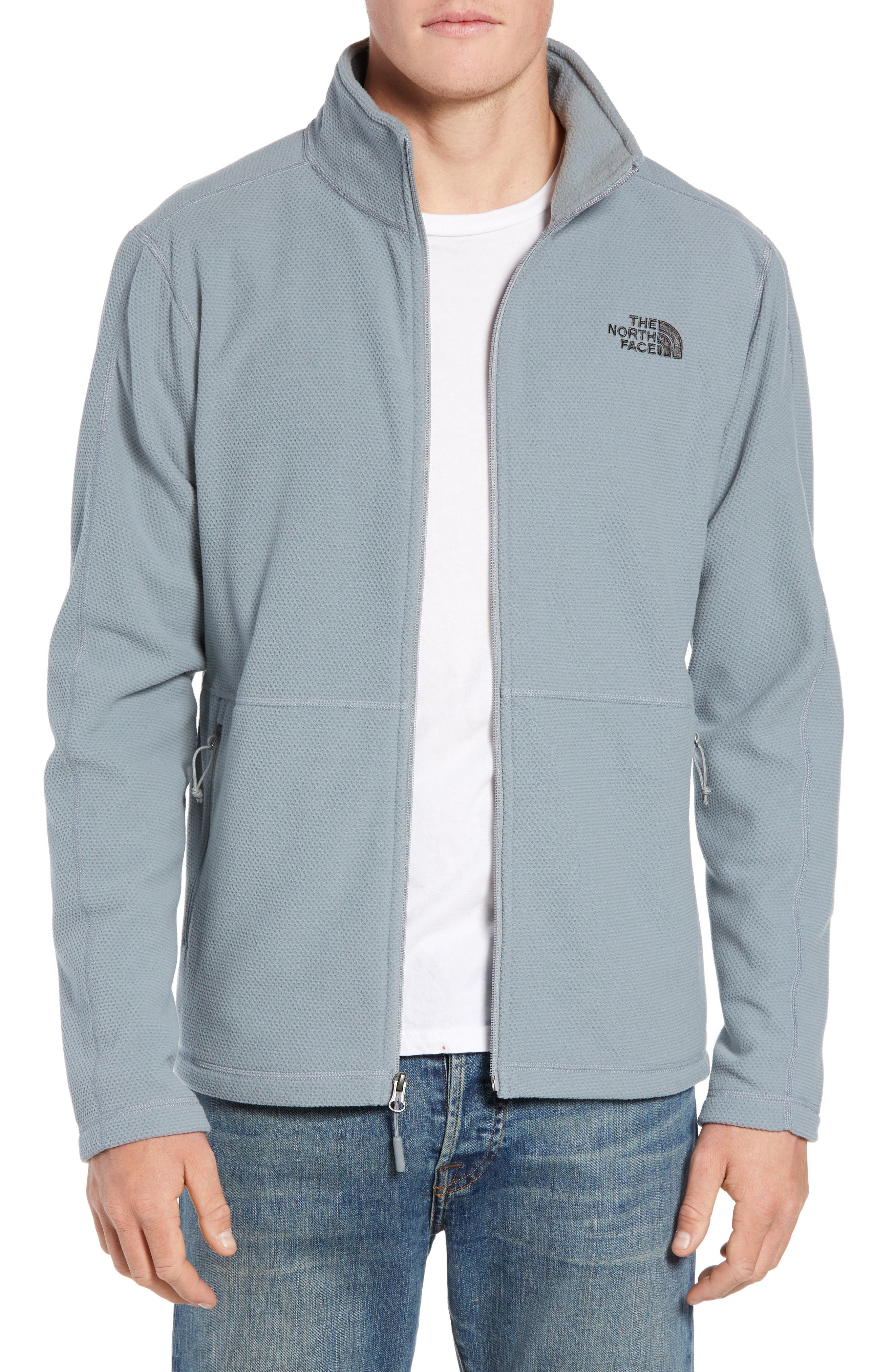 The North Face Texture Cap Rock Fleece Jacket, Grey