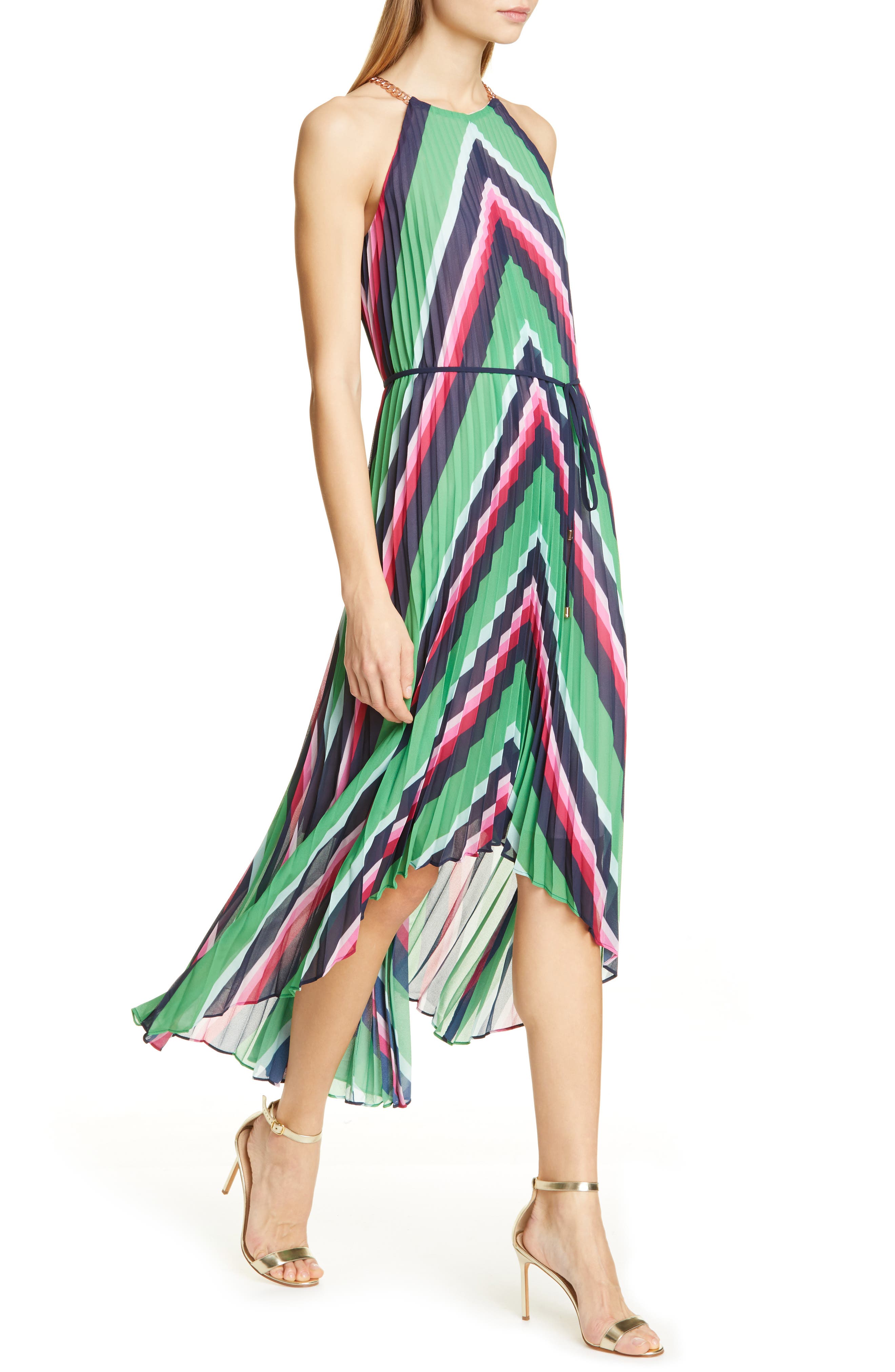 Ted Baker London Shannah Directional Stripe Dress, Blue