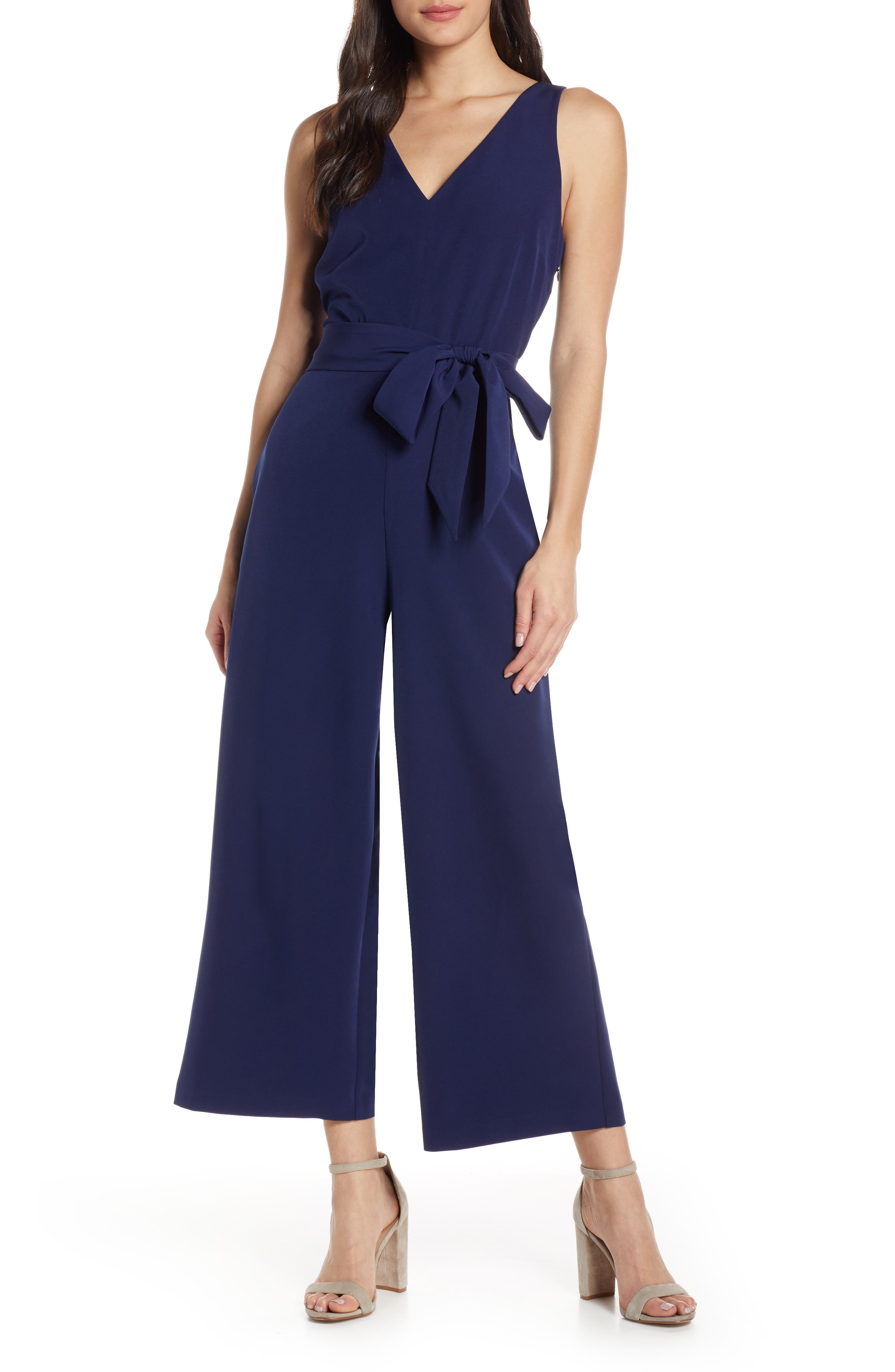 Sam Edelman V-Neck Jumpsuit, Blue