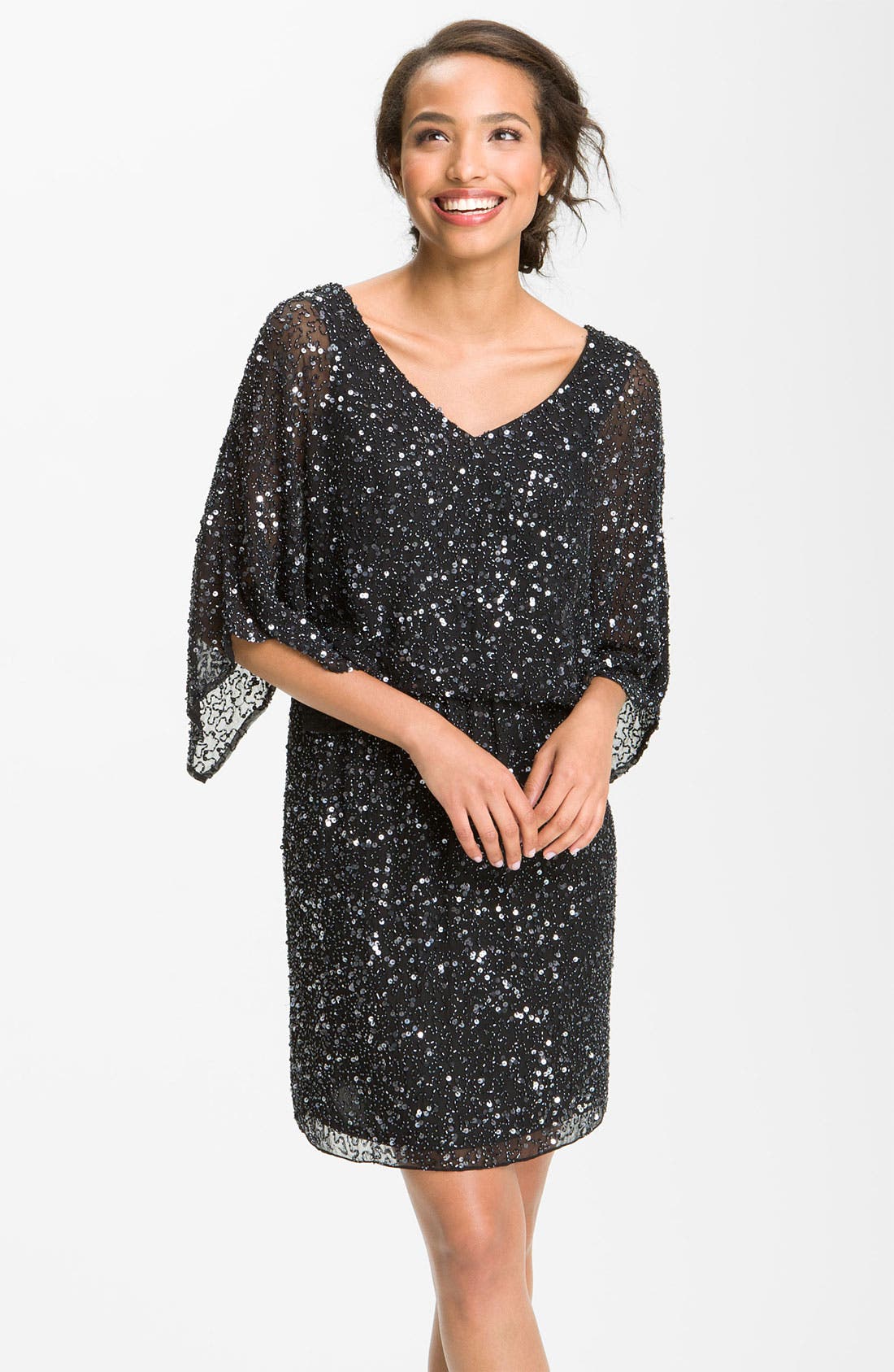 Pisarro Nights Beaded Kimono Sleeve Dress Nordstrom