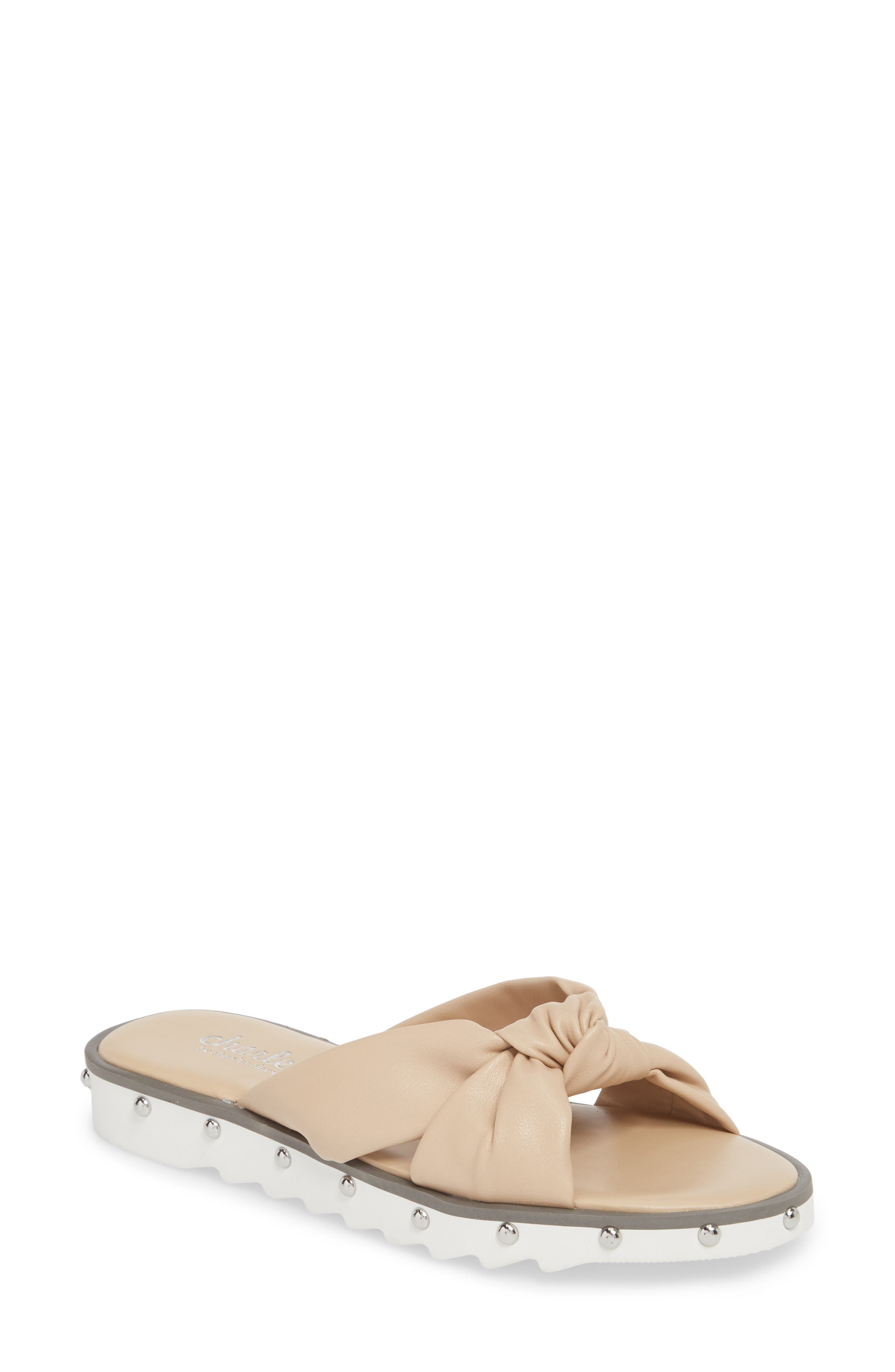 Charles By Charles David Snap Slide Sandal- Beige