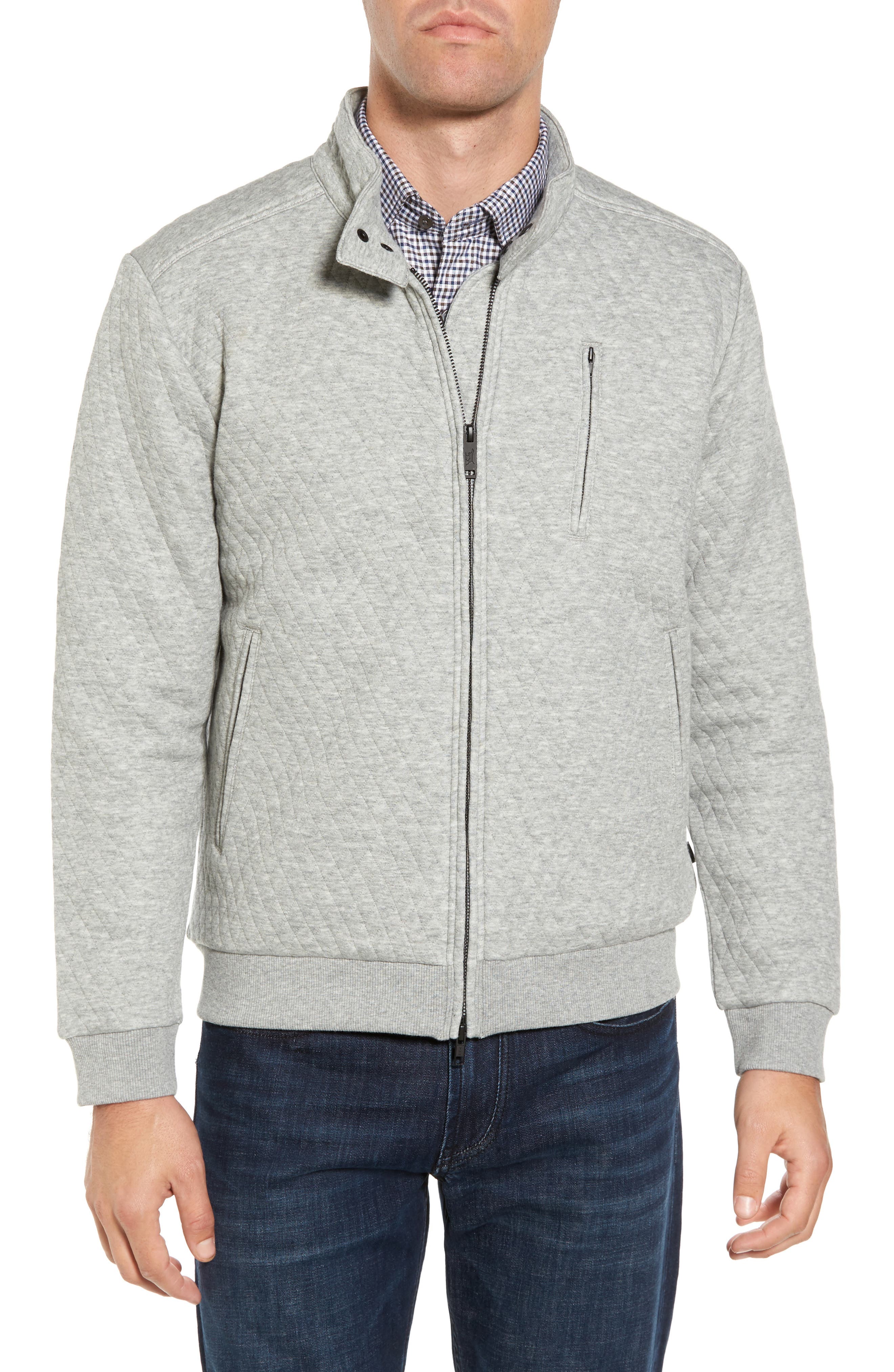 Rodd & Gunn Skipjack Pass Quilted Fleece Jacket, Grey