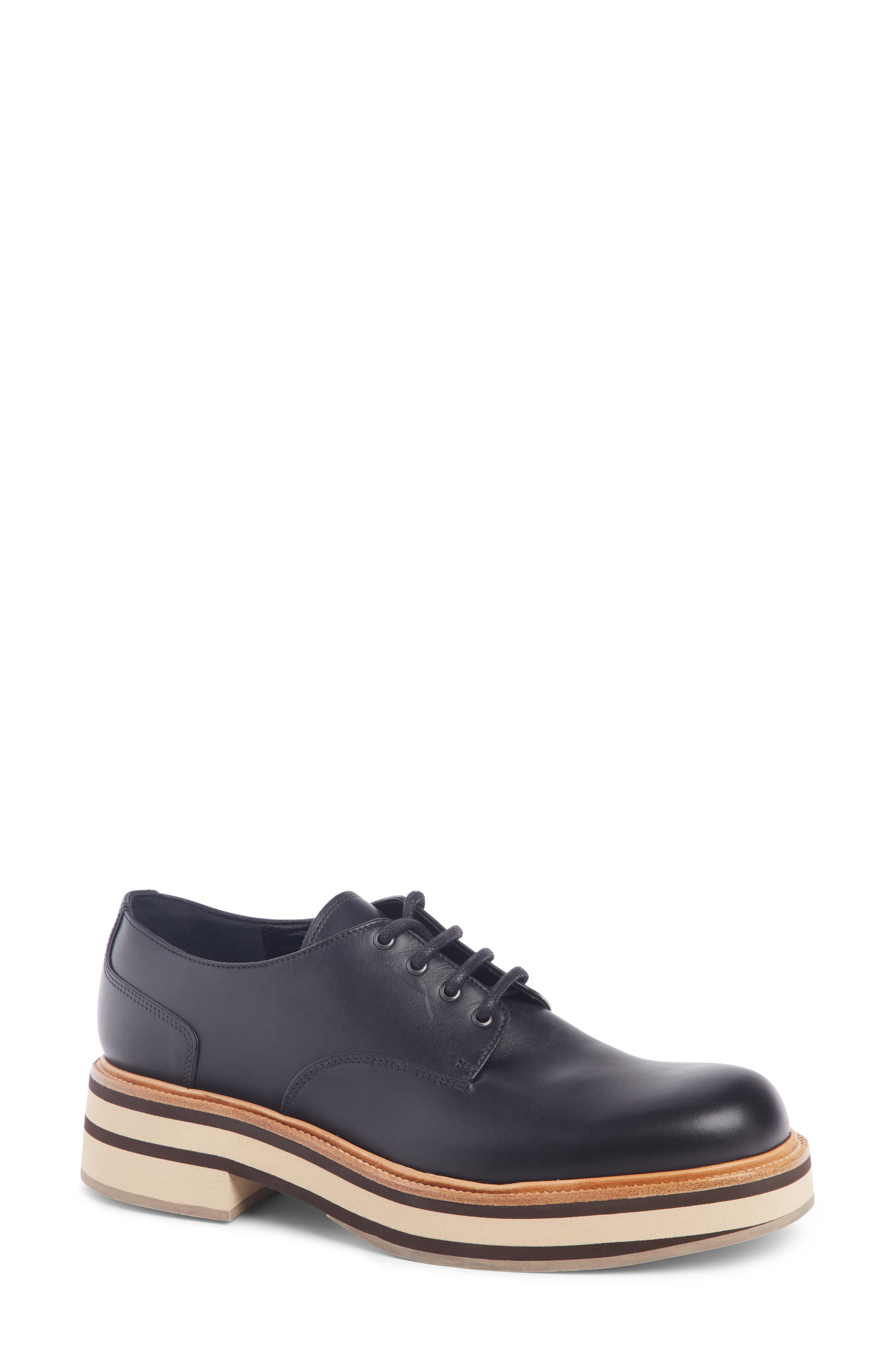 Dries Van Noten Platform Oxford, Black