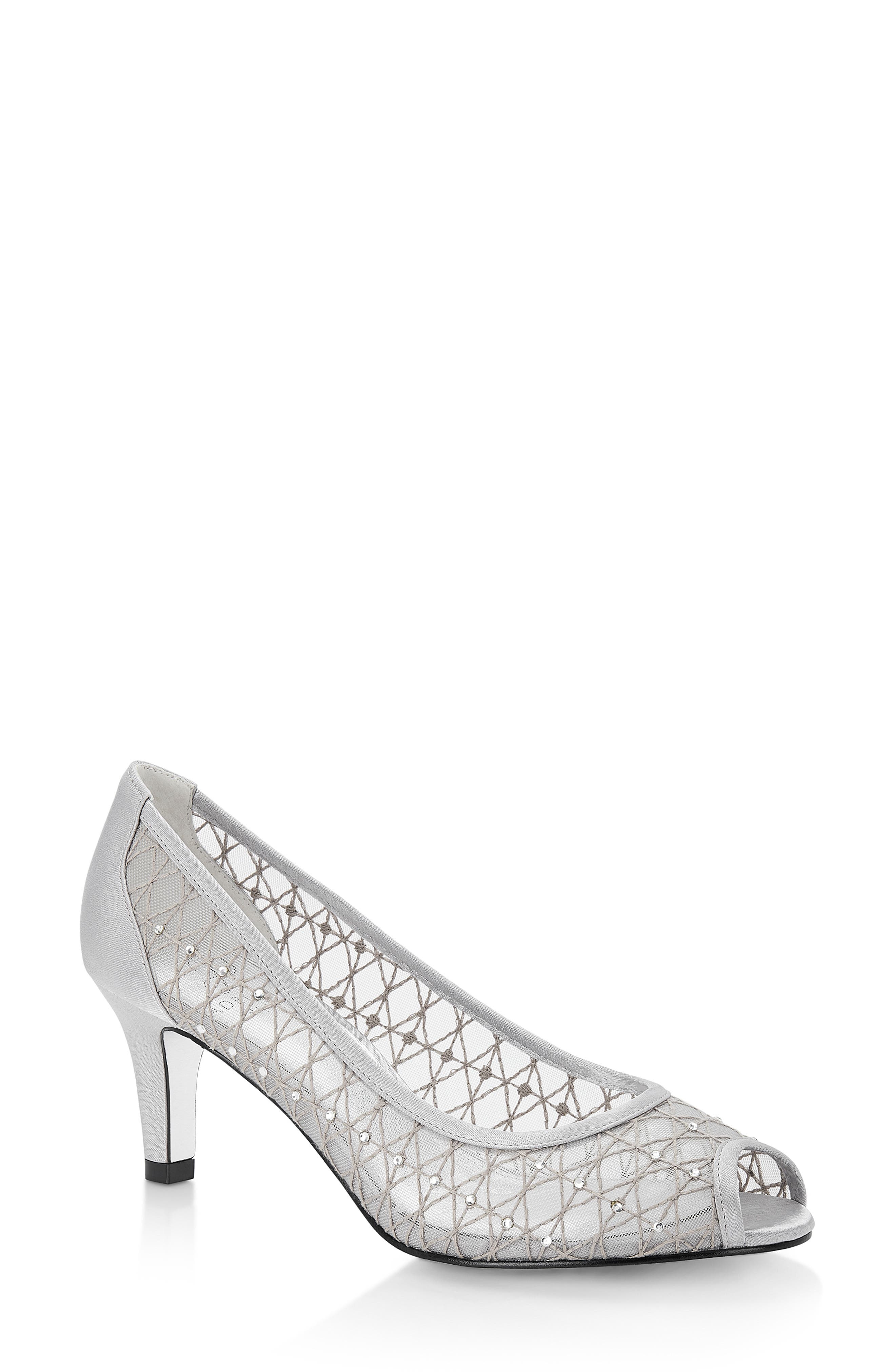 Adrianna Papell Juliette Peep Toe Pump- Metallic