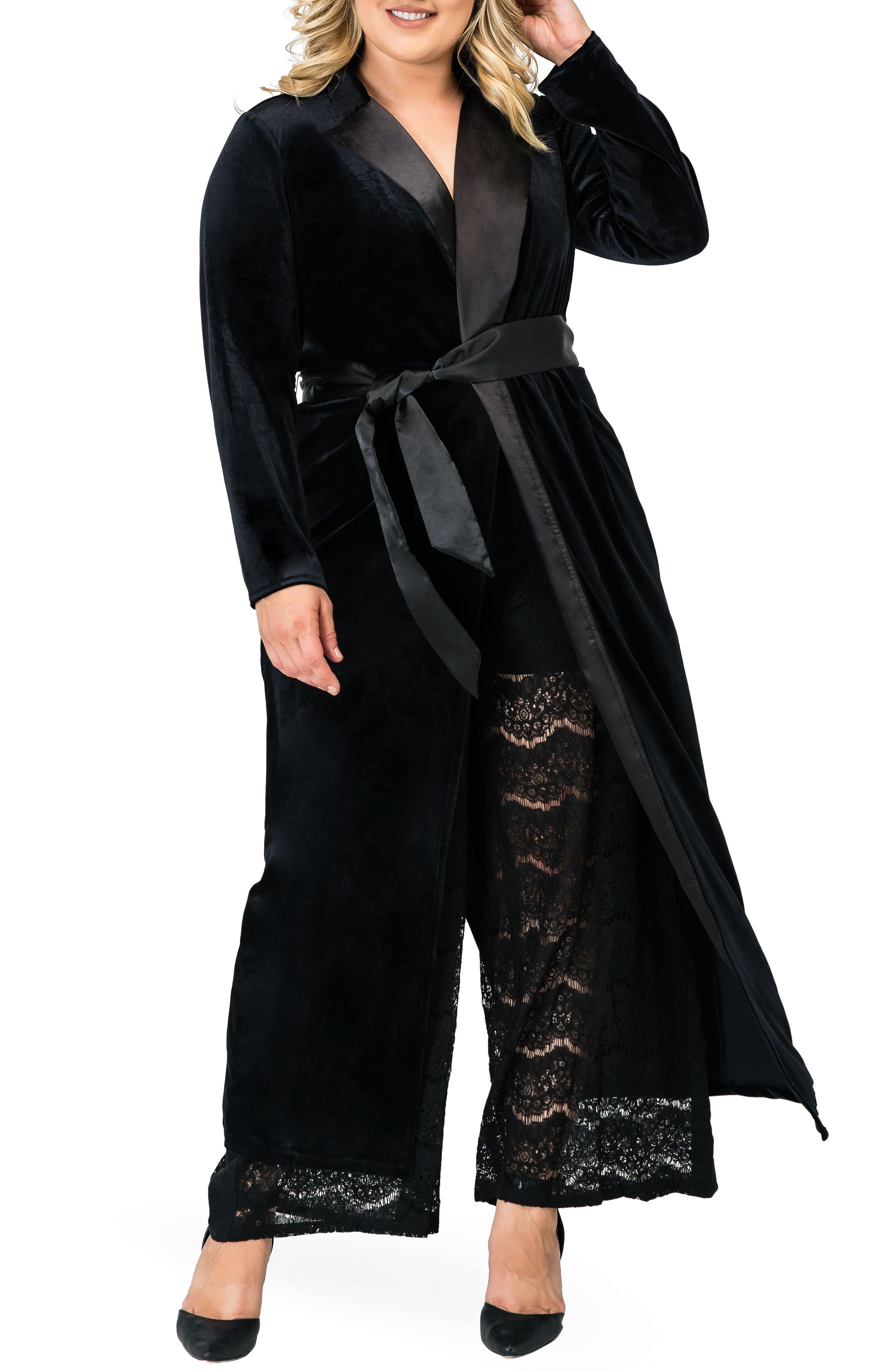 Plus Size Standards & Practices Freya Wrap Coat Dress