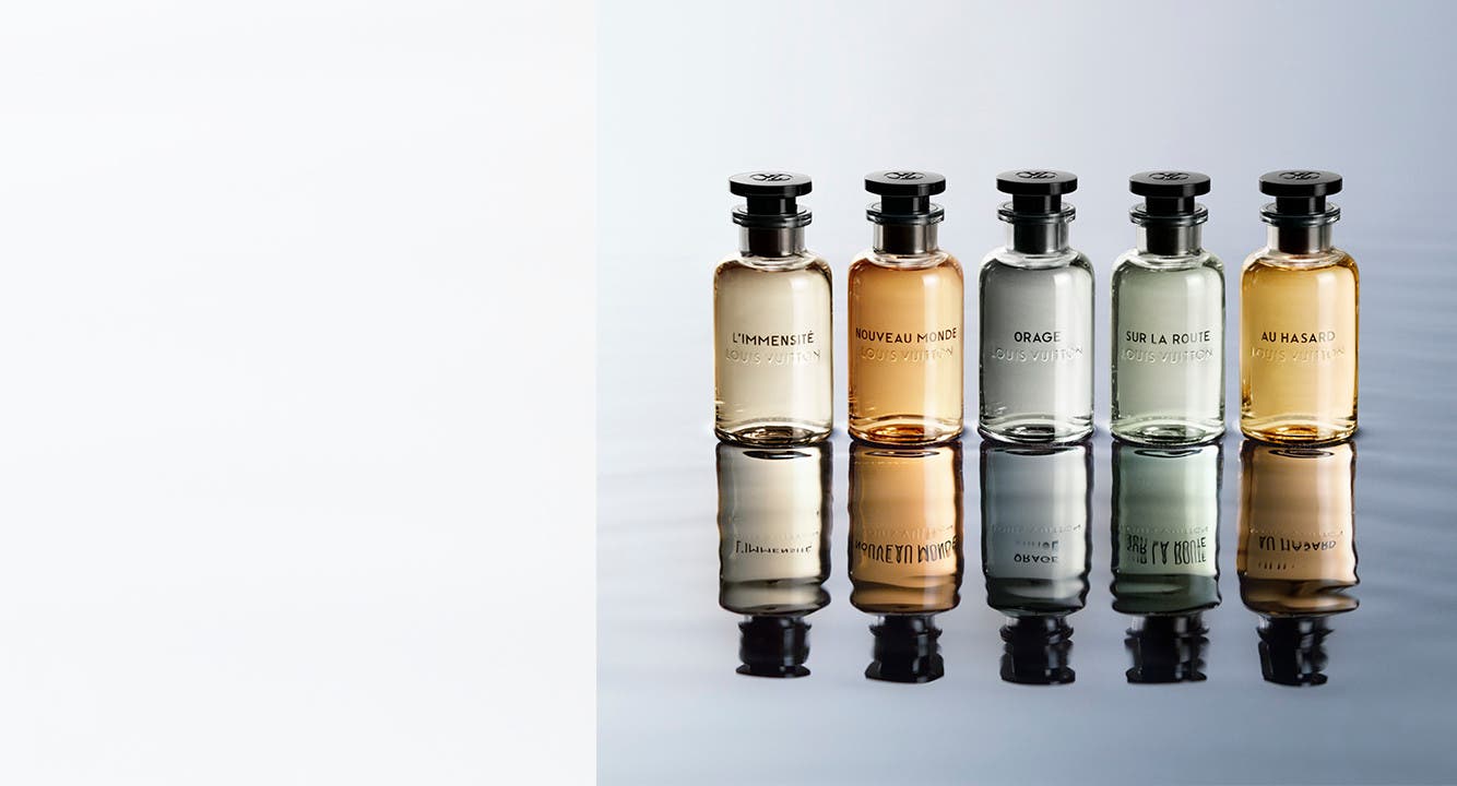 Introducing Les Parfums Louis Vuitton for men. Louis Vuitton in-store boutiques.