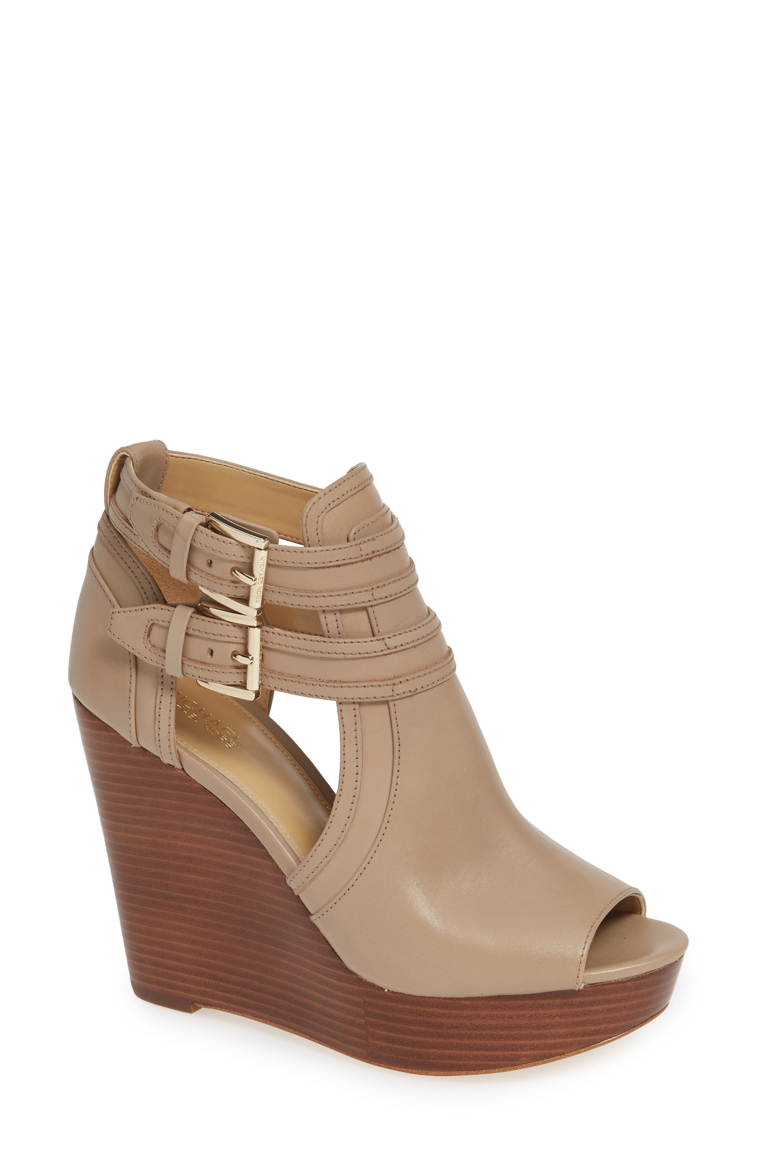 Michael Michael Kors Blaze Wedge Sandal, Beige