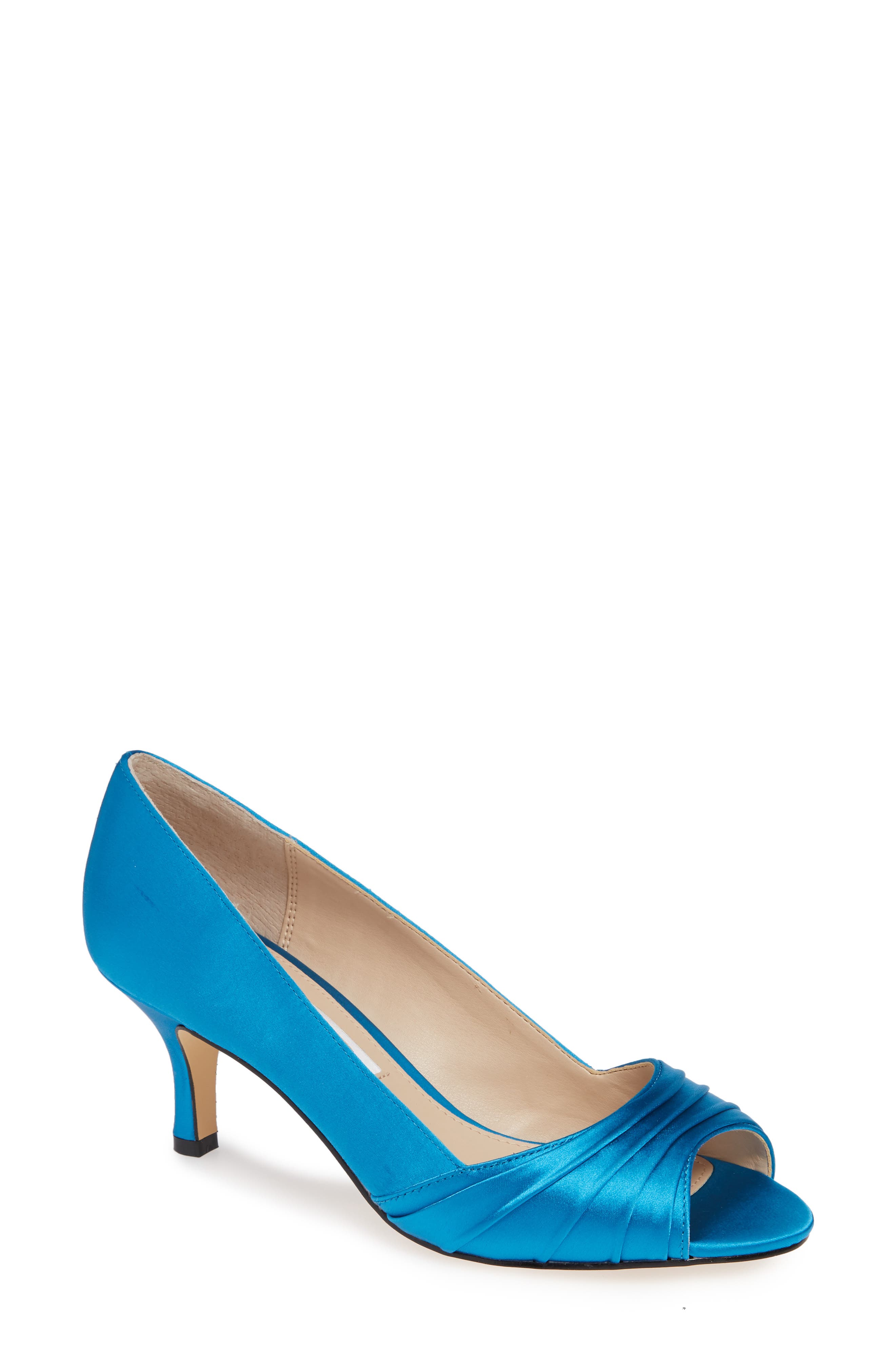 Nina Chezare Peep Toe Pump, Blue