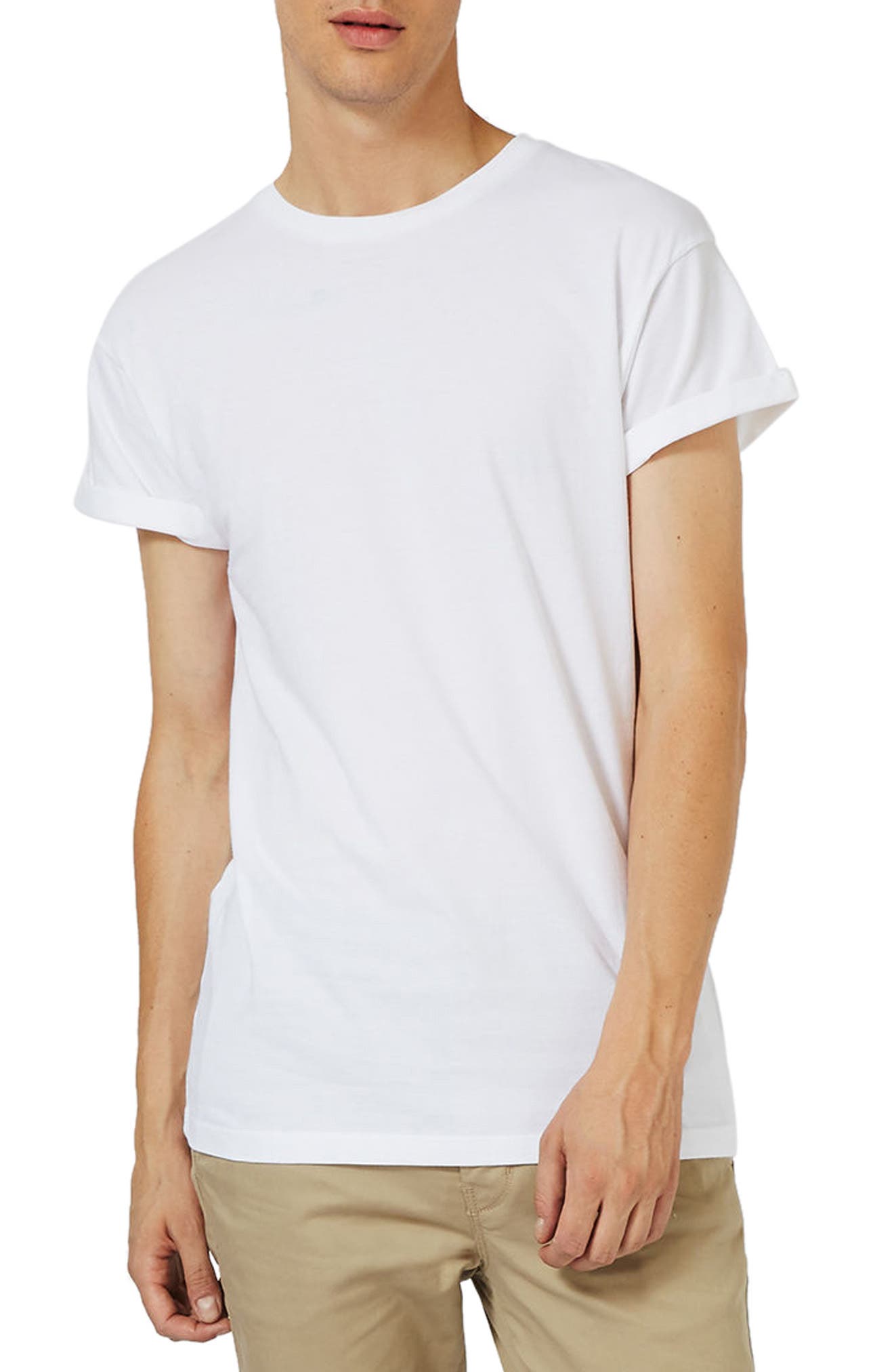 Topman Roller Sleeve T-Shirt