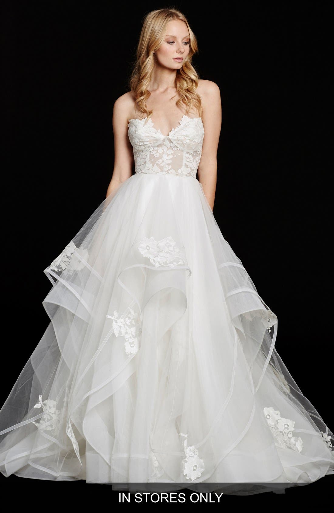 Hayley Paige Chantelle Strapless Lace & Tulle Ballgown