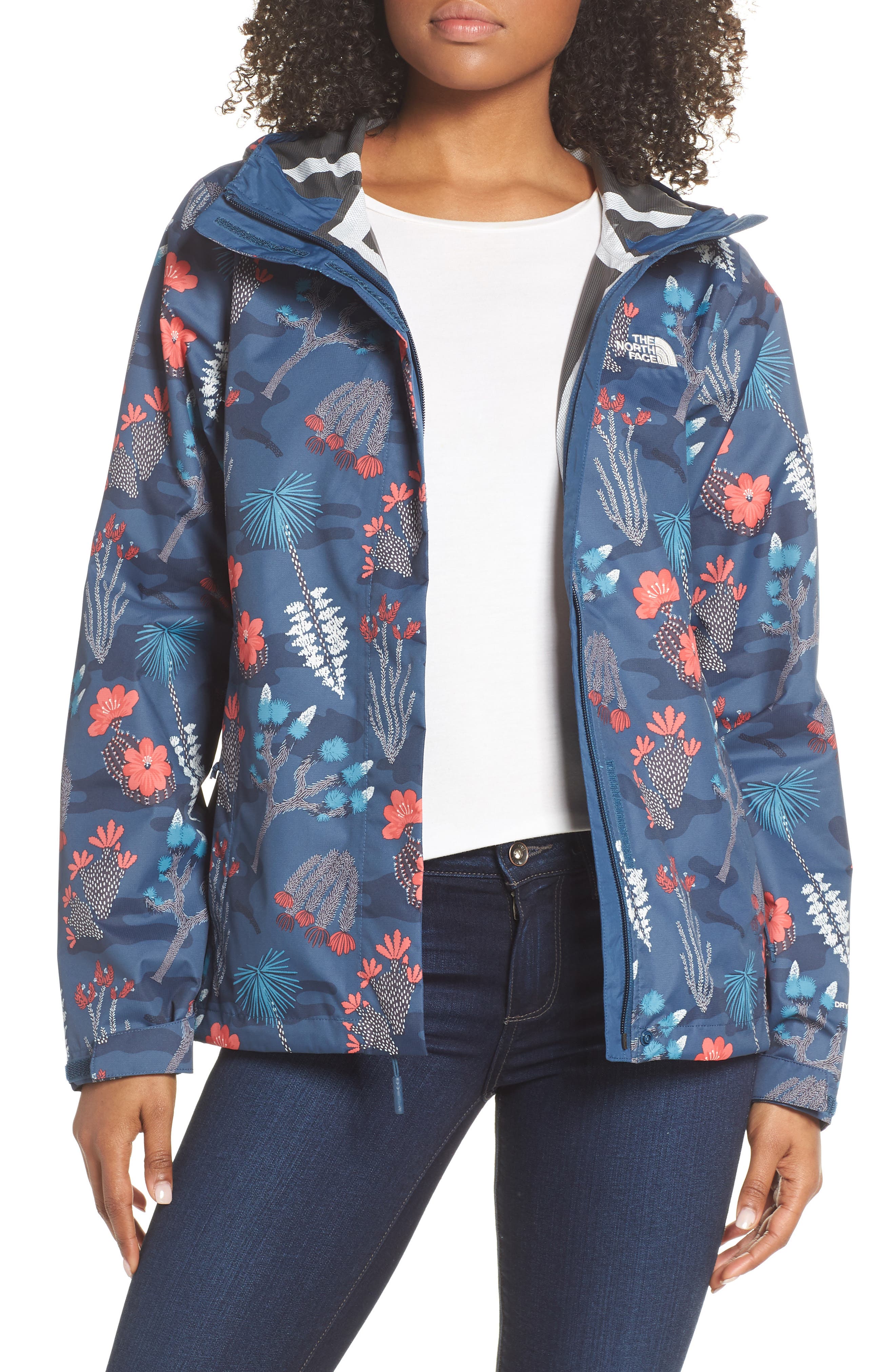 The North Face Venture Print Waterproof Jacket, Blue