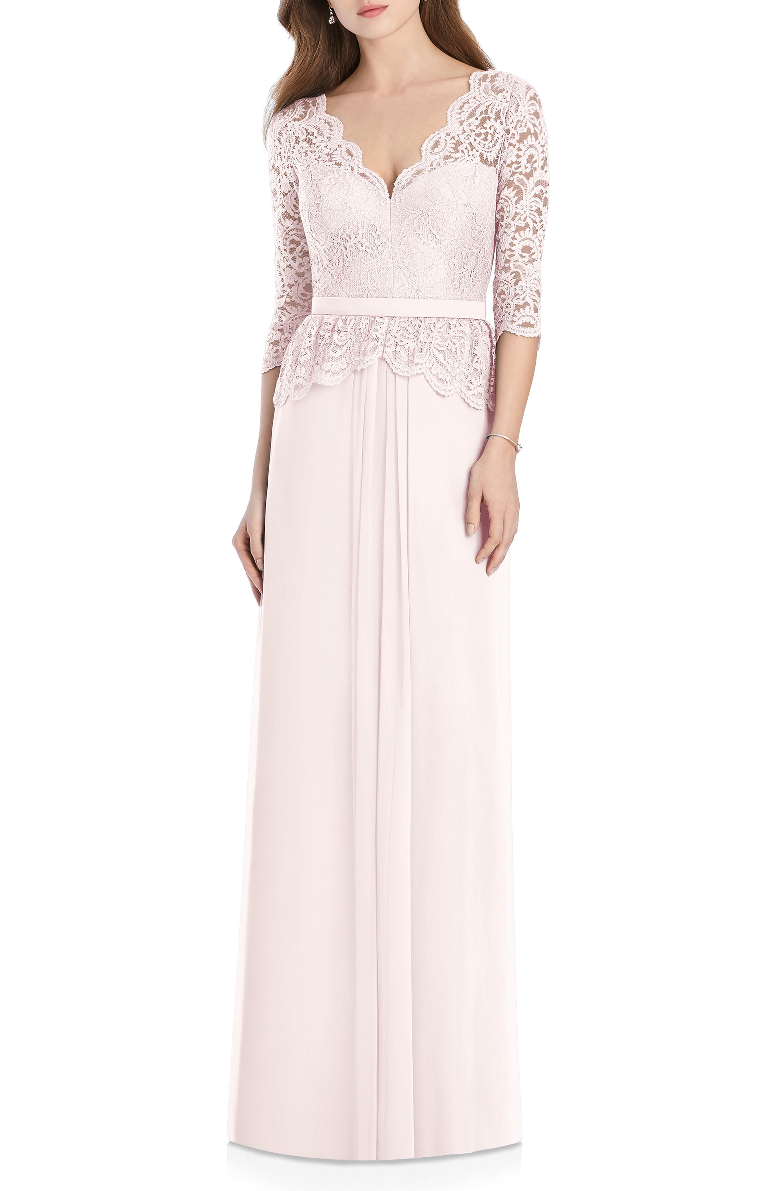 Jenny Packham Lux Chiffon Gown, Pink