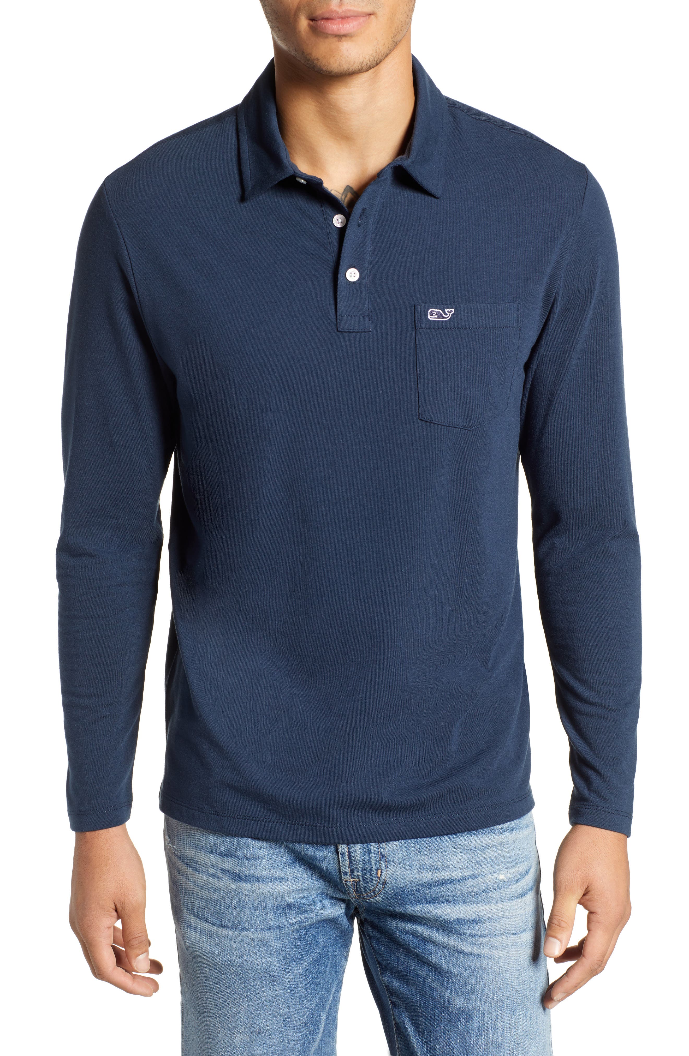 Vineyard Vines Edgartown Jersey Polo, Blue