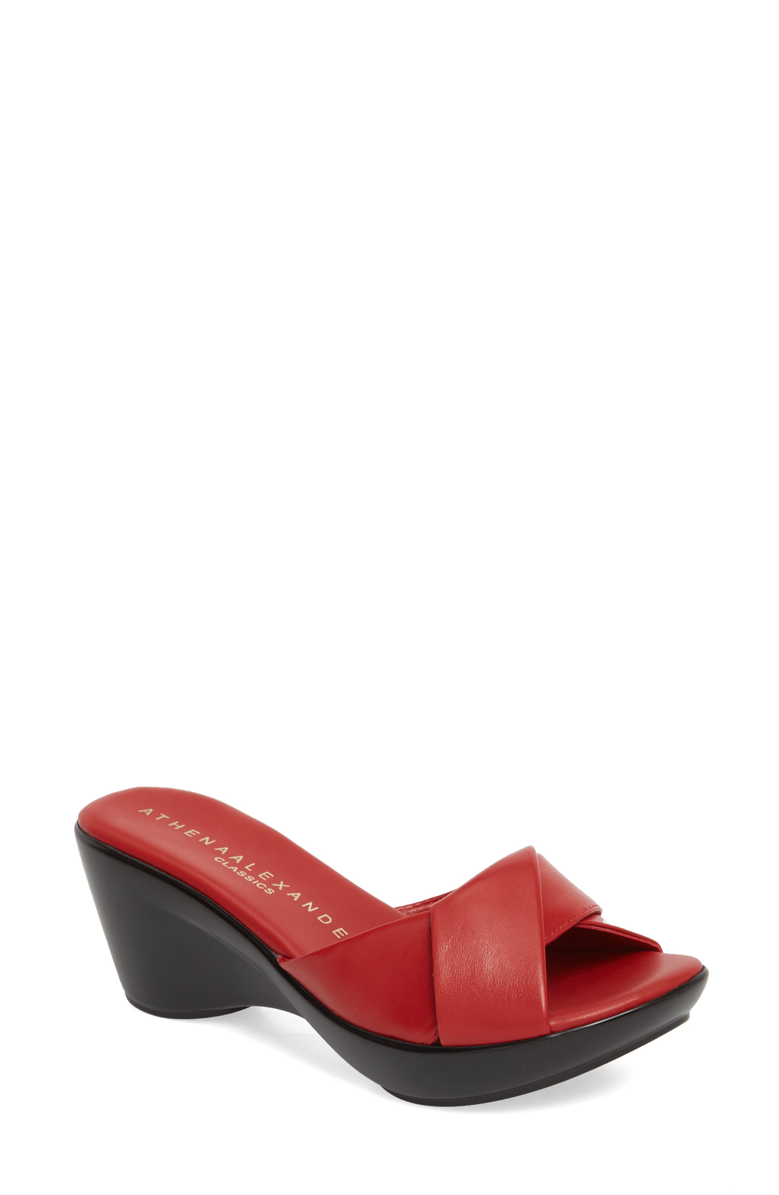 Athena Alexander Orlando Slide Sandal- Red