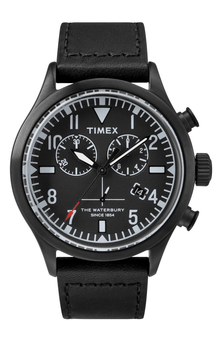 Timex® x Todd Snyder The Military Chronograph Leather Strap Watch Set ...