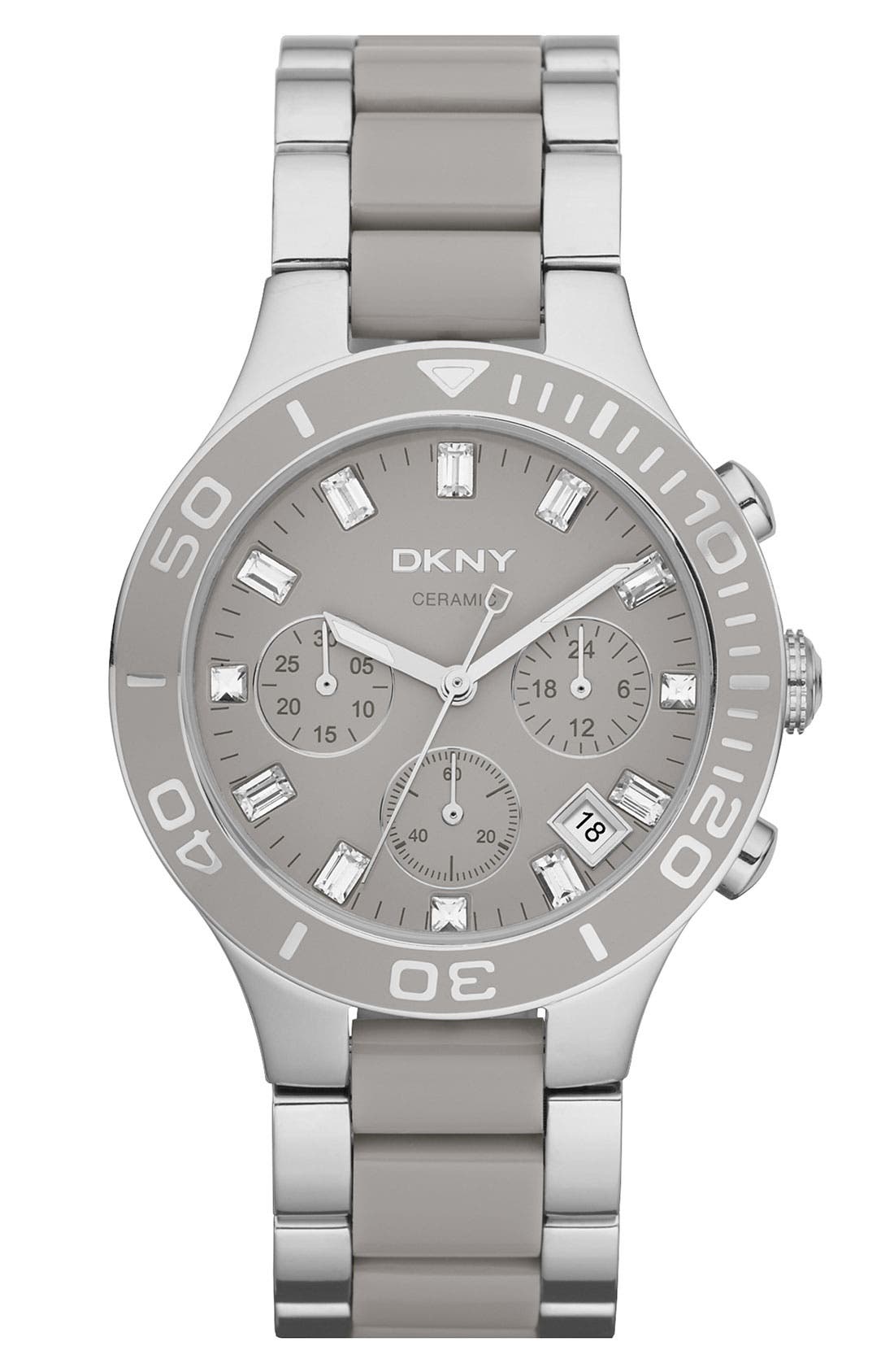 DKNY Round Ceramic Bracelet Watch, 38mm Nordstrom