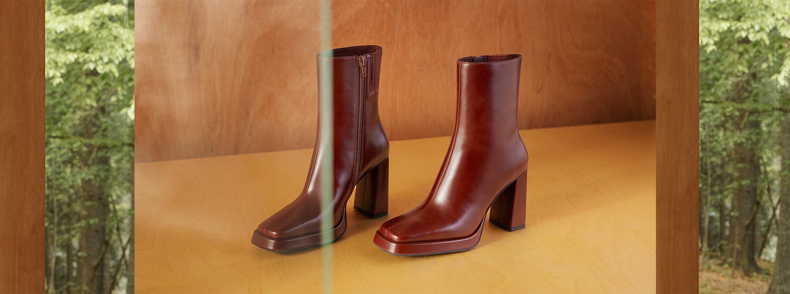 A pair of platform boots.