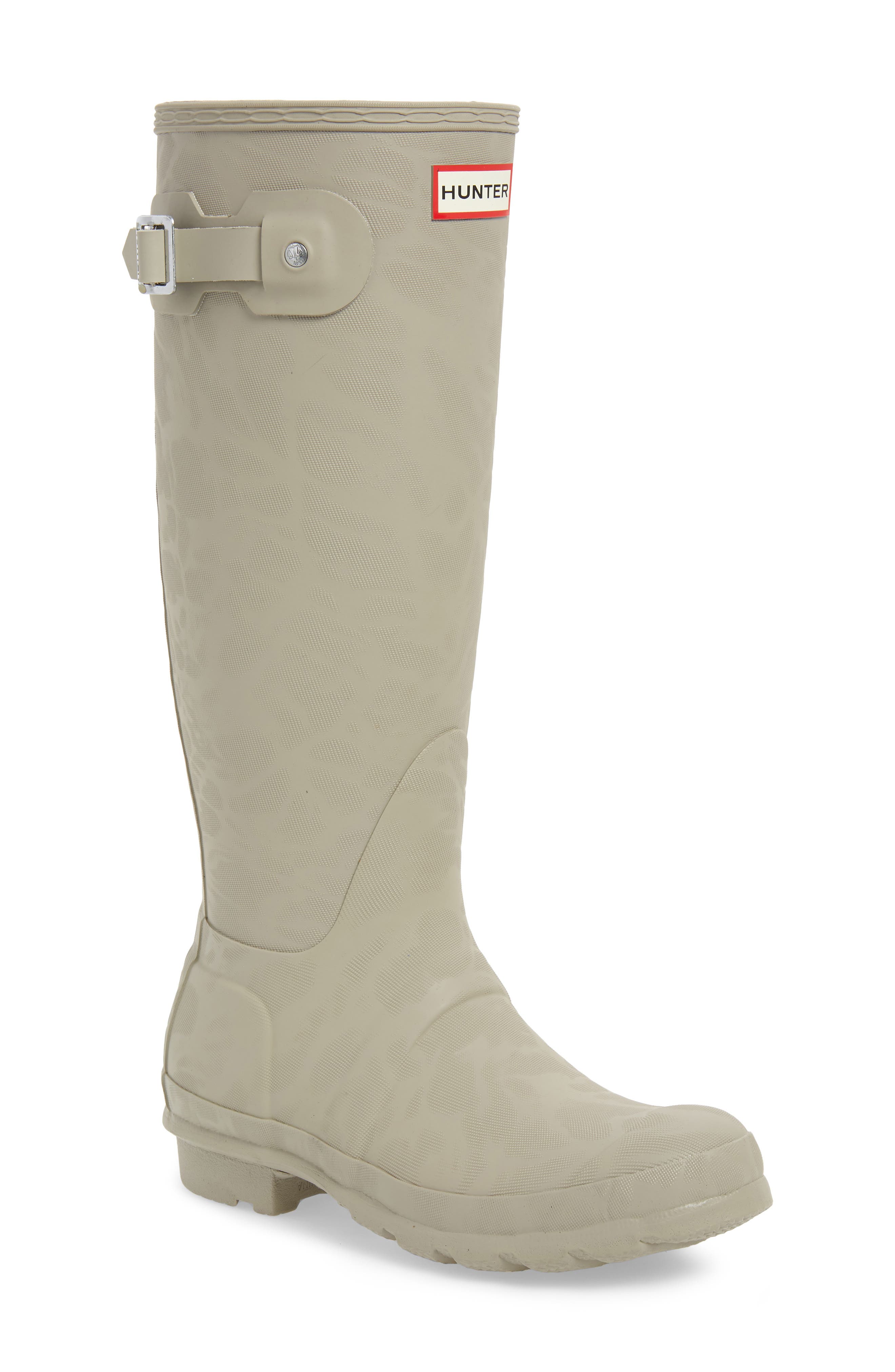 Hunter Original Knee High Waterproof Rain Boot, Grey