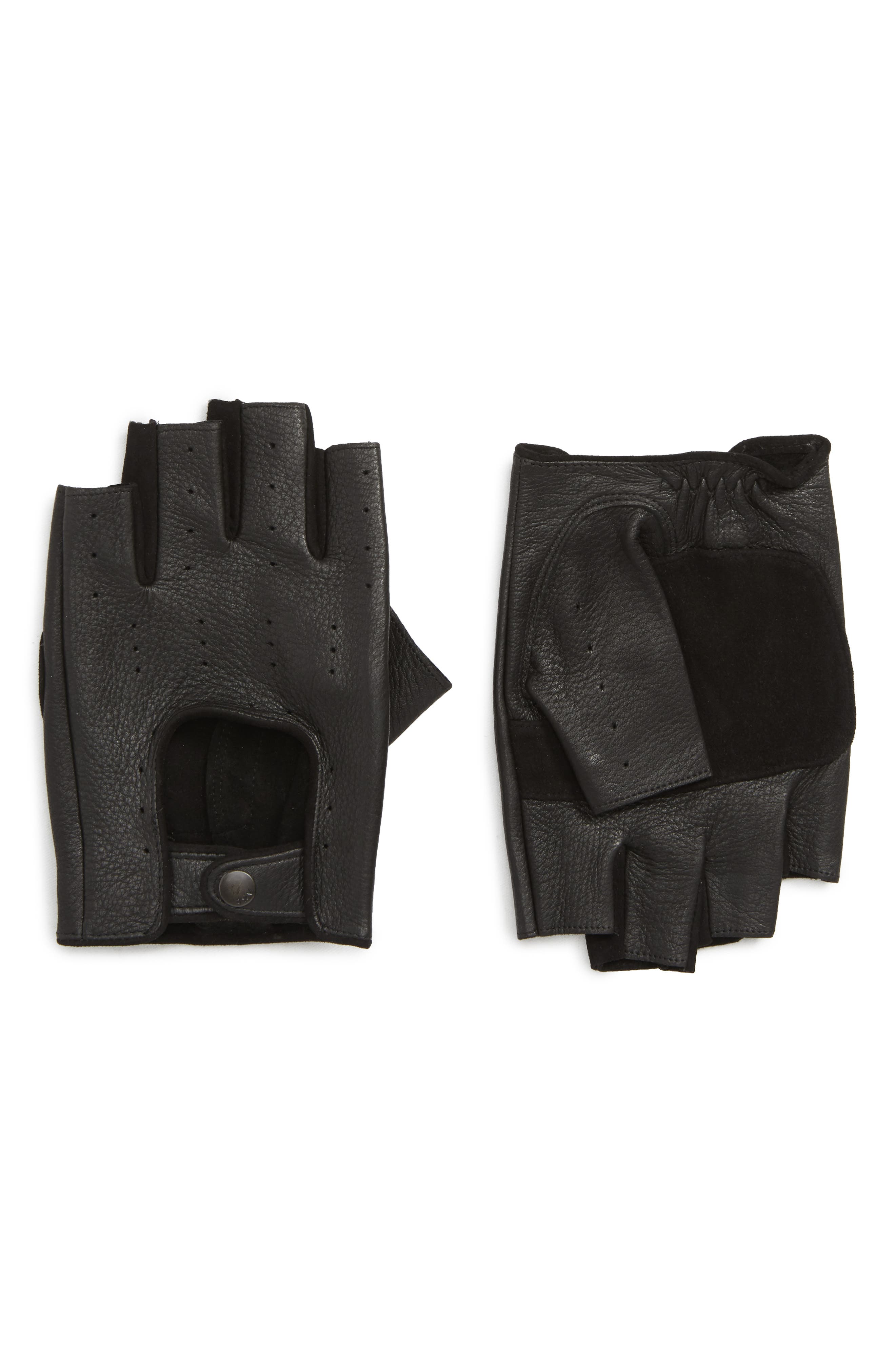 John Varvatos Star Usa Unlined Fingerless Leather Gloves