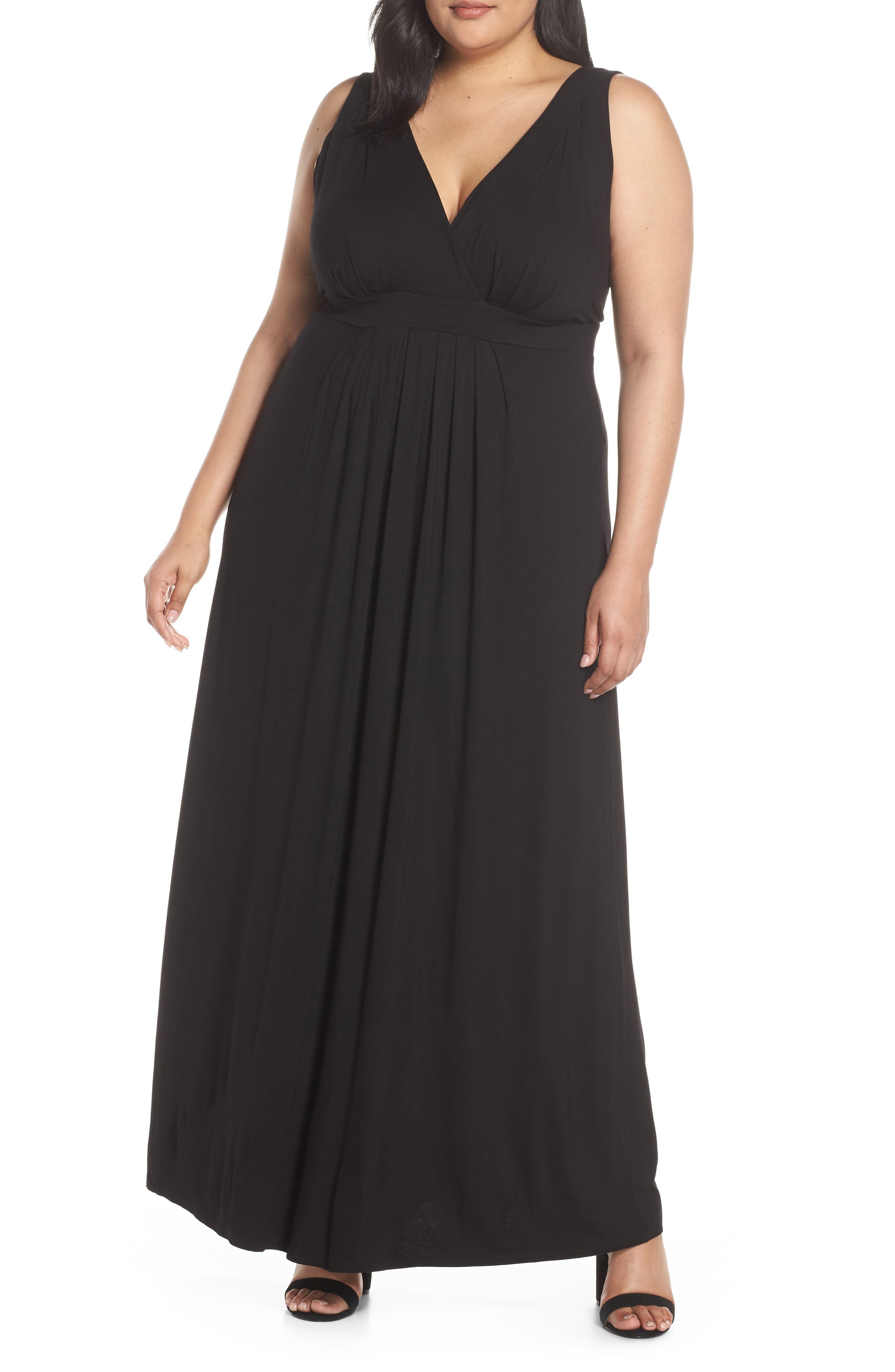 Plus Size Lemon Tart Chloe Maxi Dress, Black