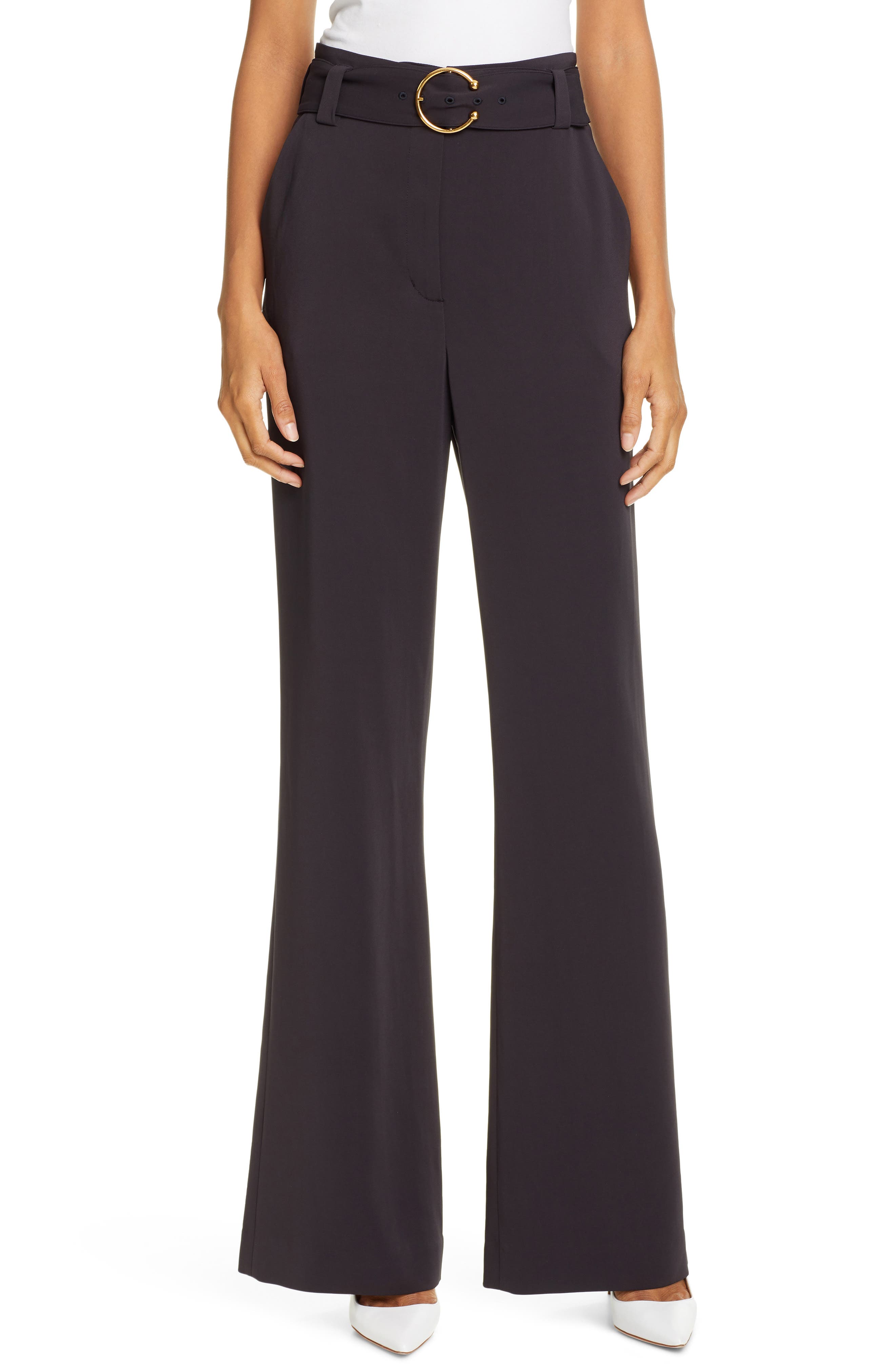 A.l.c. Warner Belted Flare Pants, Blue