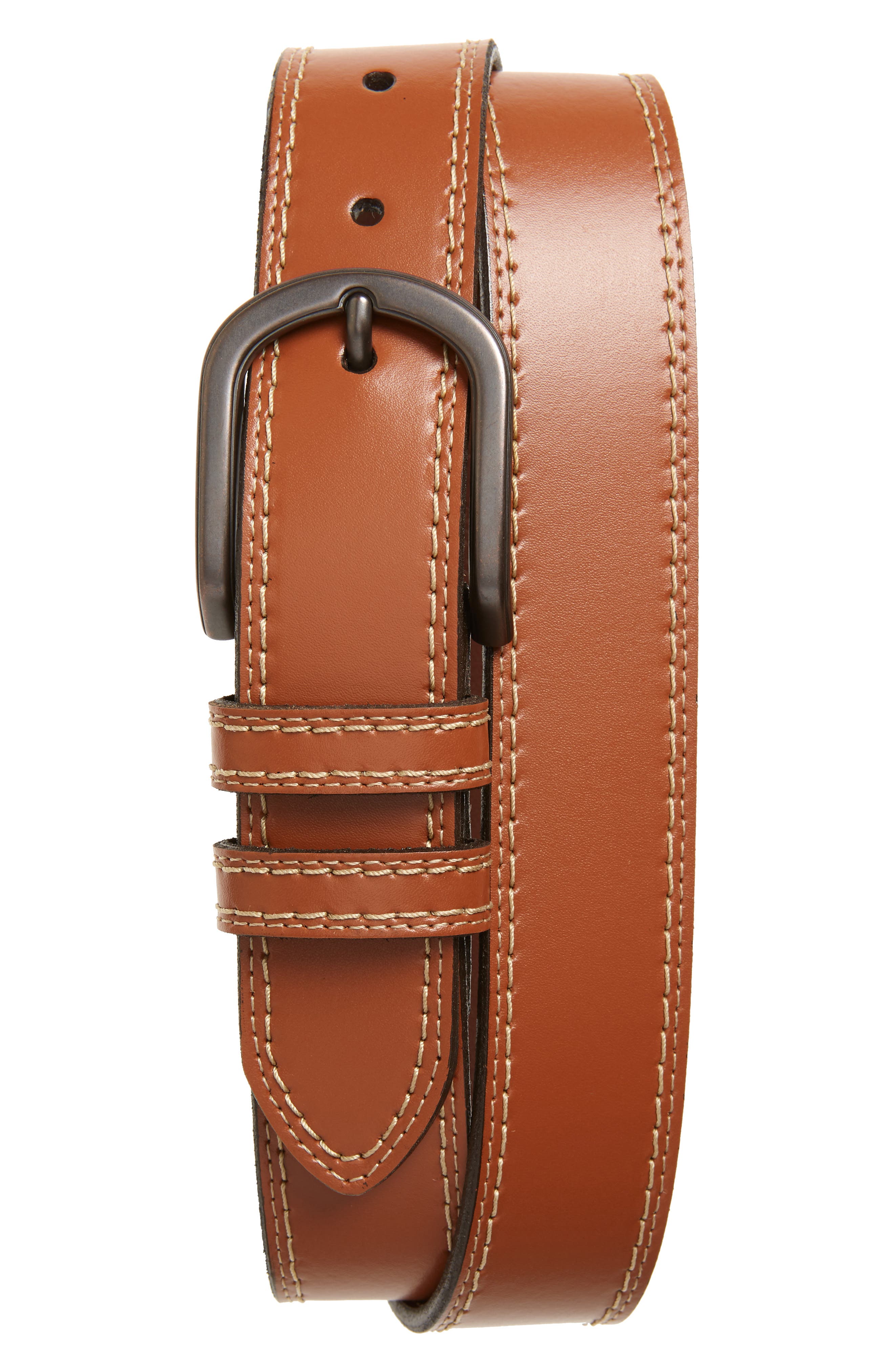 Torino Leather Belt, Cognac