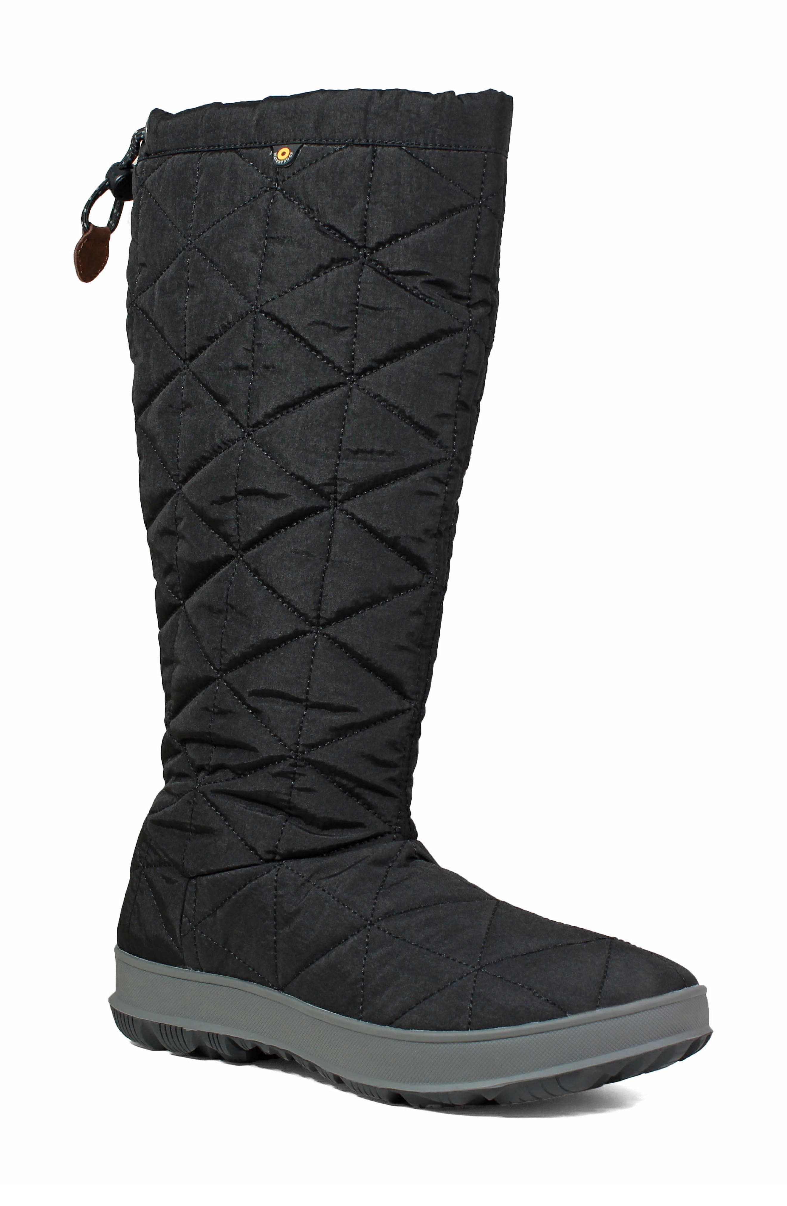 Bogs Snowday Tall Waterproof Quilted Snow Boot, Black