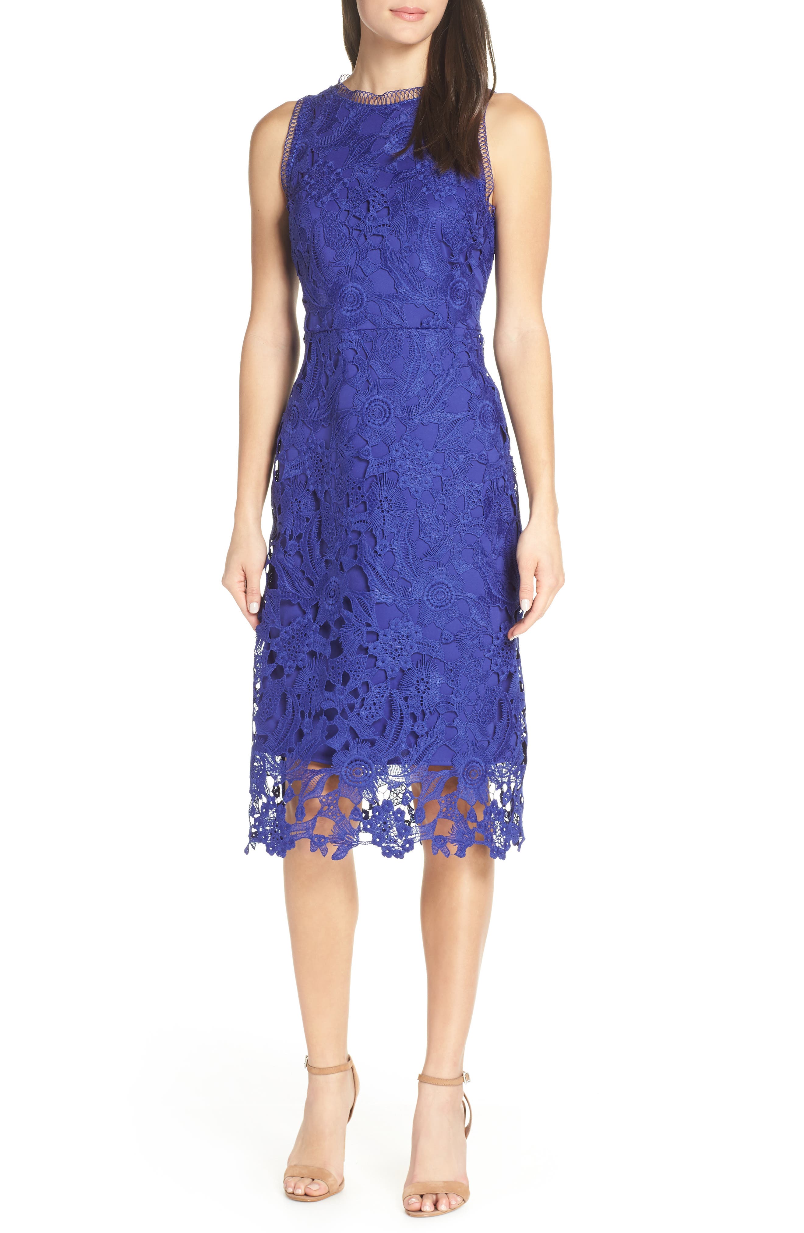 Sam Edelman Lace Midi Dress, Blue