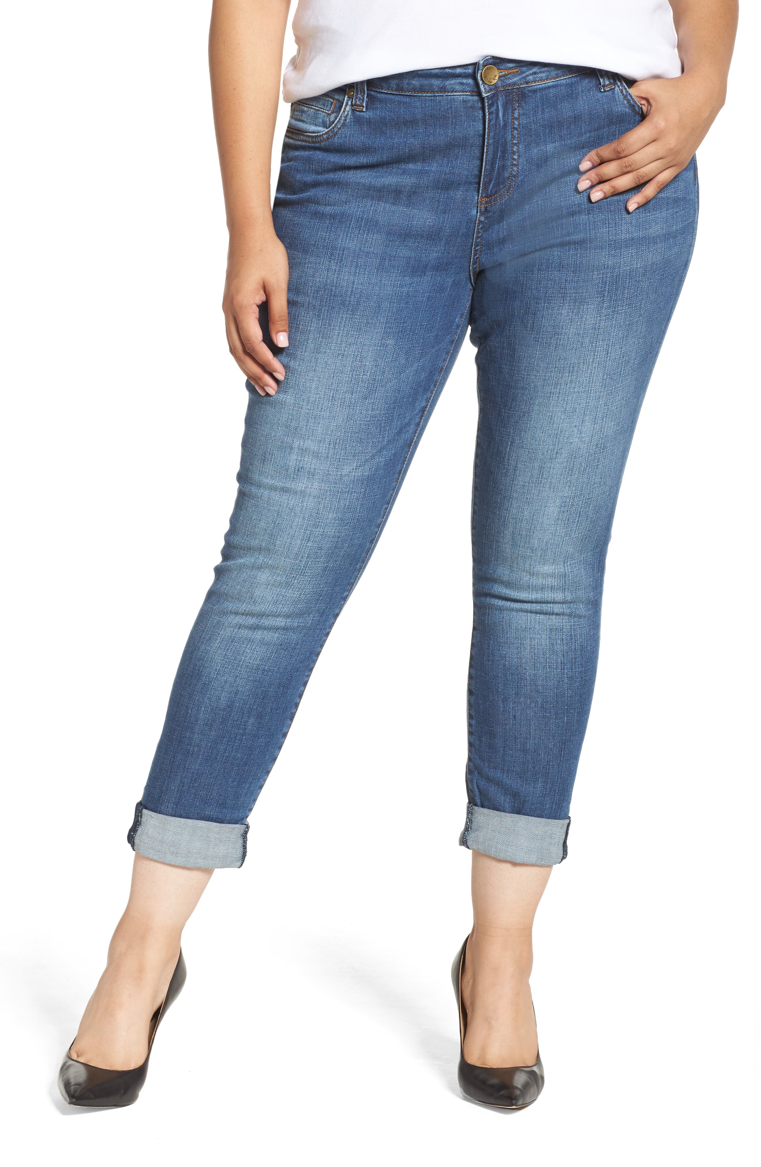 Plus Size Kut From The Kloth Catherine Boyfriend Jeans, Blue